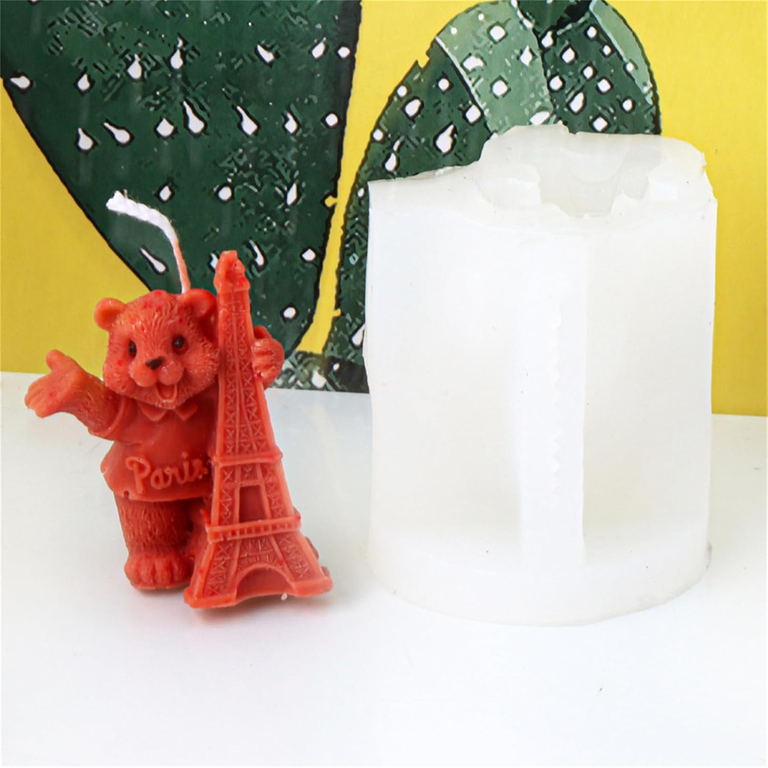 3D ベア シリコンモールド クリエイティブキャンドル製作用 柔軟で簡単デコレーション クラフトやデコレーション用