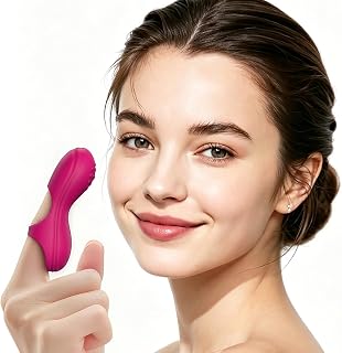 Multifunctional Finger Massager, Waterproof Rechargeable Portable Relaxation Mini Massage Tool(Rose red