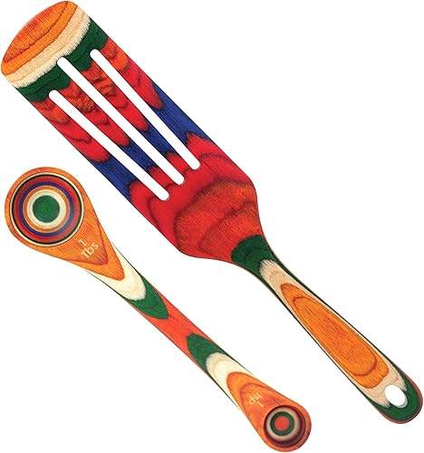 Totally Bamboo Baltique Marrakesh Collection - Juego de utensilios de cocina (2 piezas), cuchara medidora