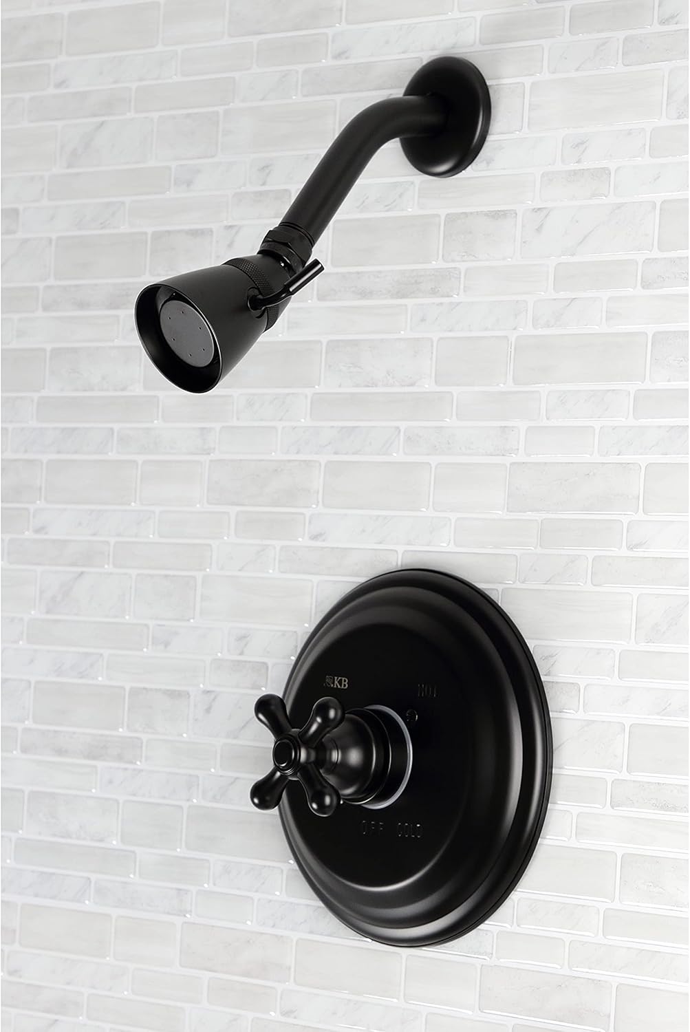 Kingston Brass KB3630AXSO Restoration Single-Handle Pressure Balanced Shower Faucet in Matte Black