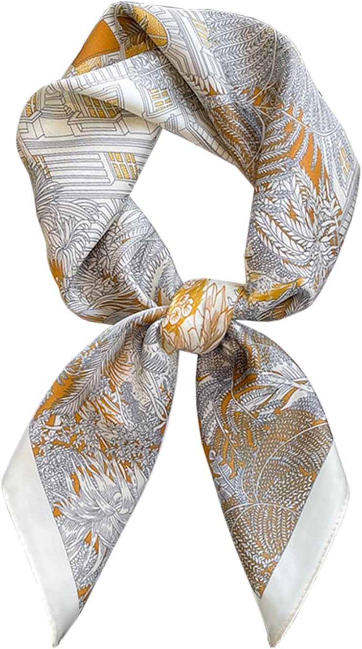 100% Silk Square Scarf for Hair-25.6" Women Men Neckerchief & Headscarf image 5