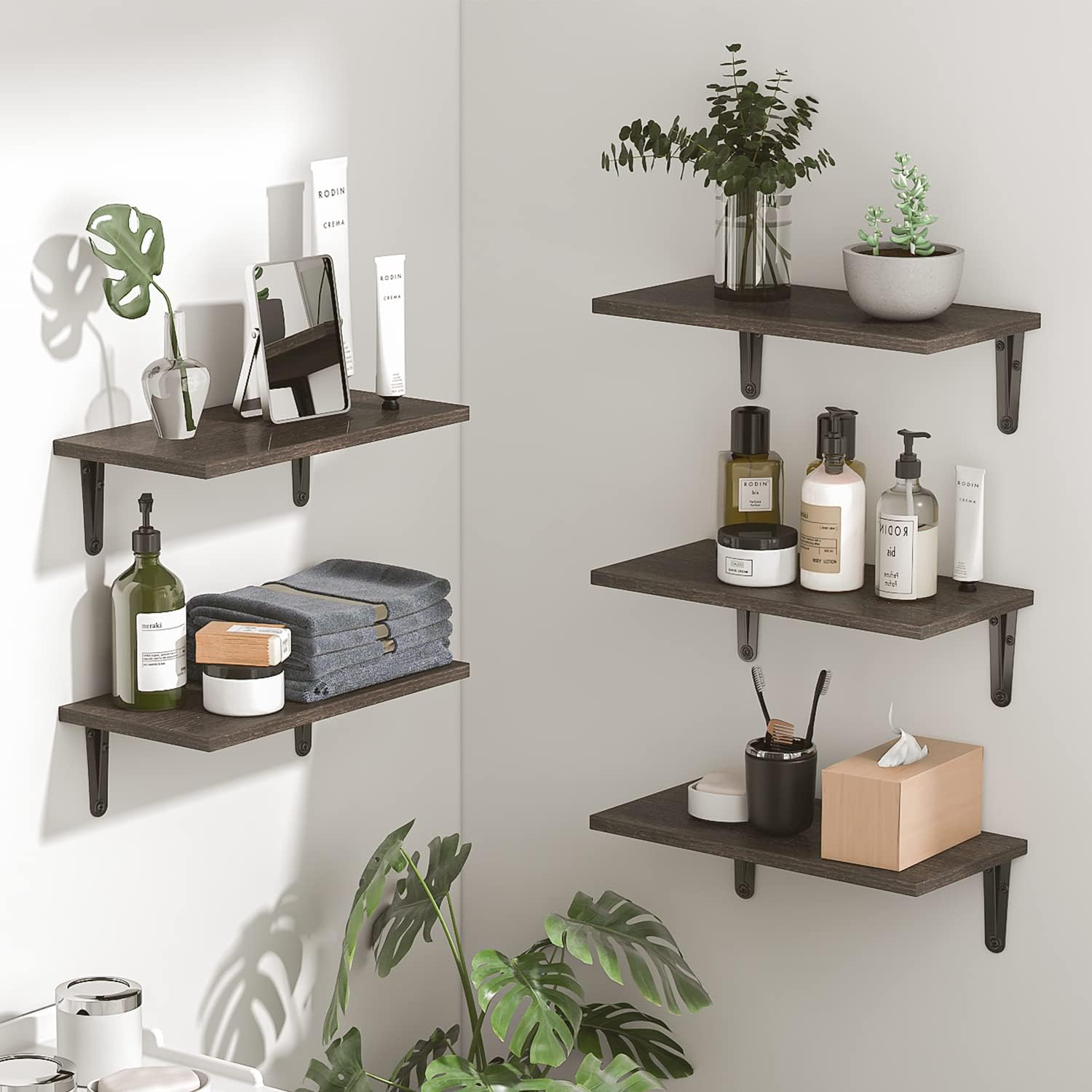 Wide Floating Shelves,Set of 2,7.8 Inch Deep Wall Shelf for Bedroom,Wall Mounted Large Storage Shelf for Room/Kitchen/Office