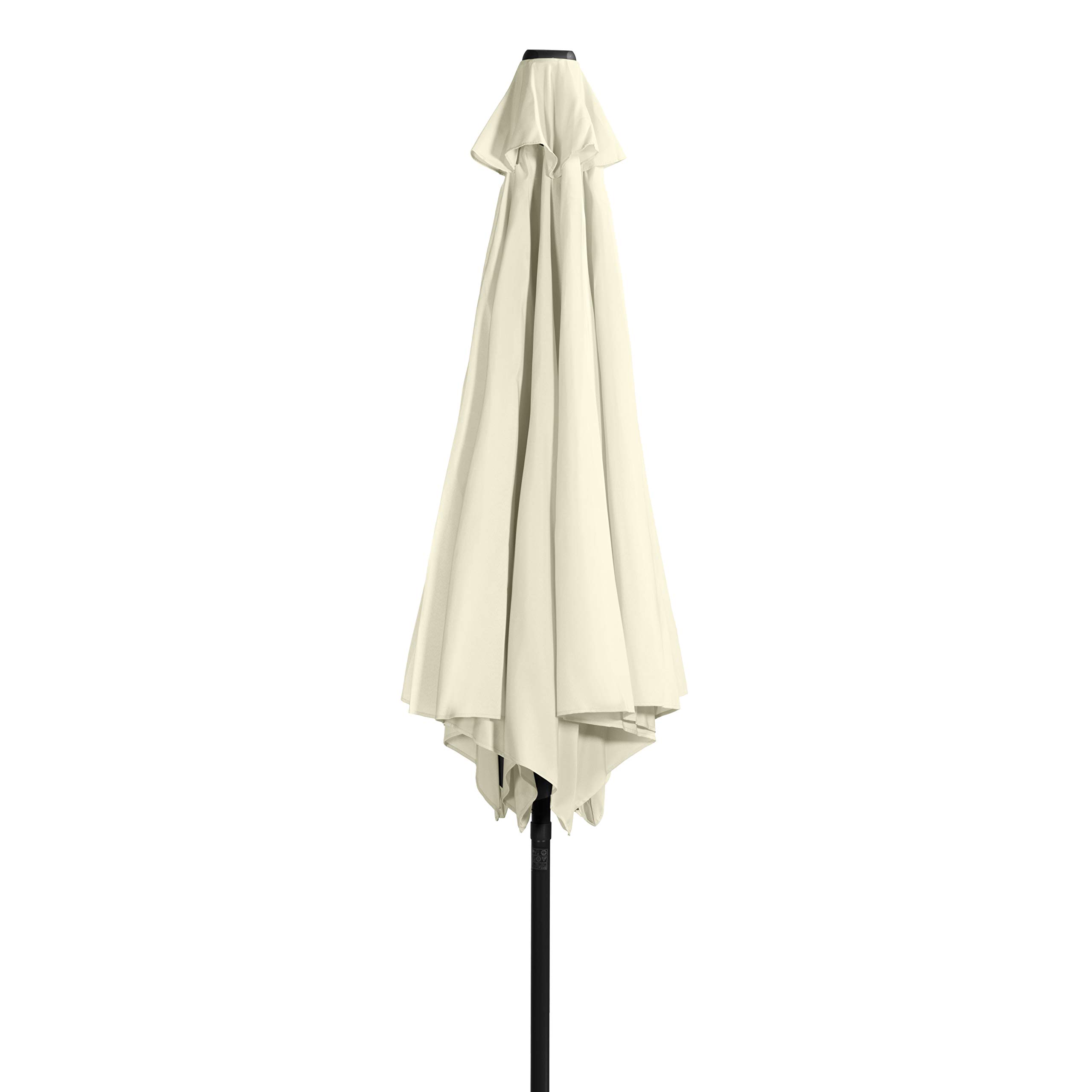 Doppler derby Basic Lift NEO 300 cm - Großer, runder Sonnenschirm für den Garten - Mit Kurbel - Regenabweisend - ca. 300 cm - Natur