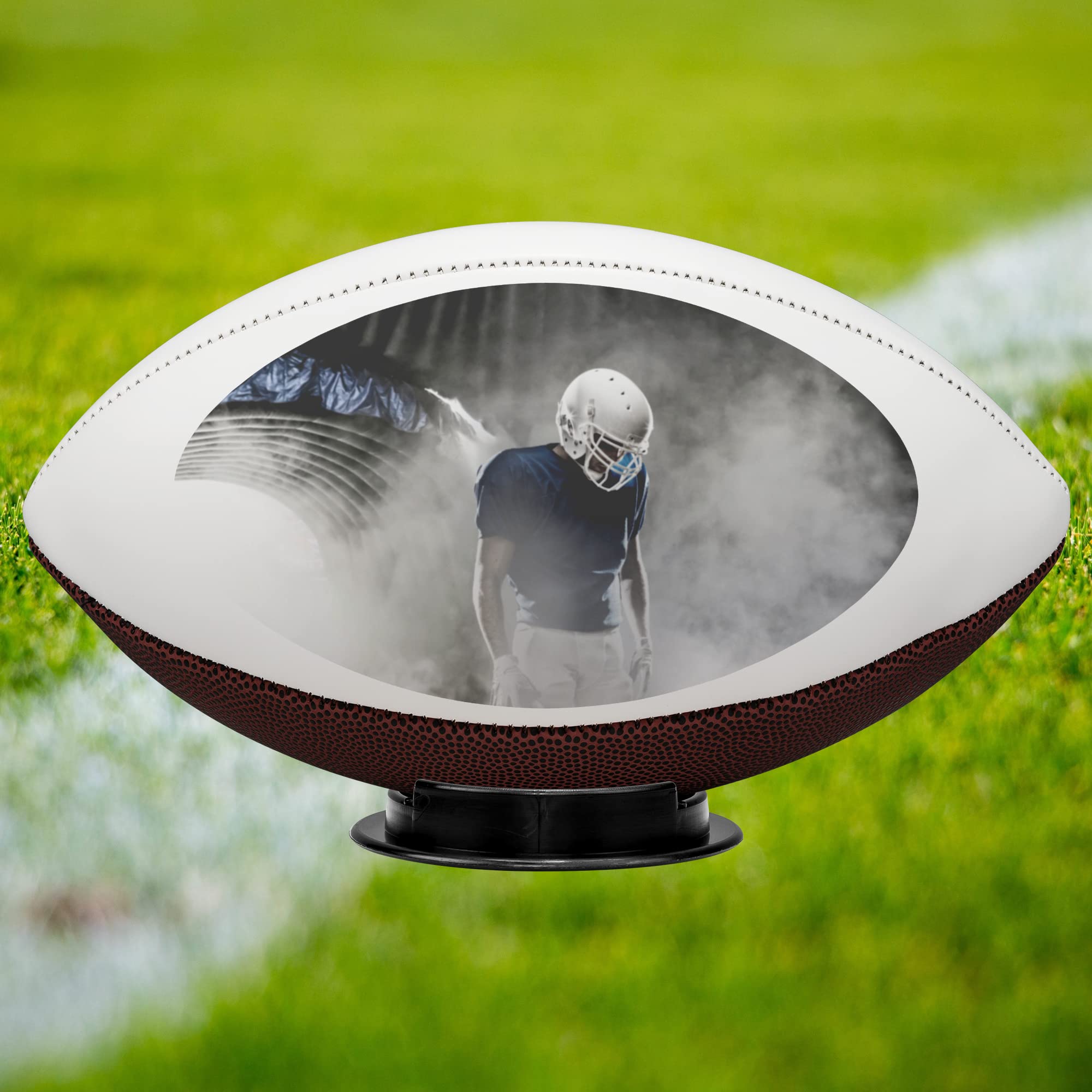 Personalized Football Coach Championship Message for Sports Fans Customized College Football Team Photo Game Accessories for Son from Dad Mom Custom Sports Ball Fans Picture Accessories