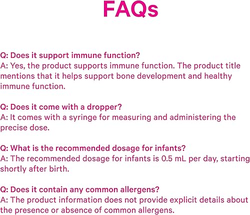 Miniatura 8 de Pink Stork Gotas líquidas de vitamina D para bebés, 400 UI de vitamina D3 para recién nacidos y niños para ayudar a apoyar el desarrollo óseo y la