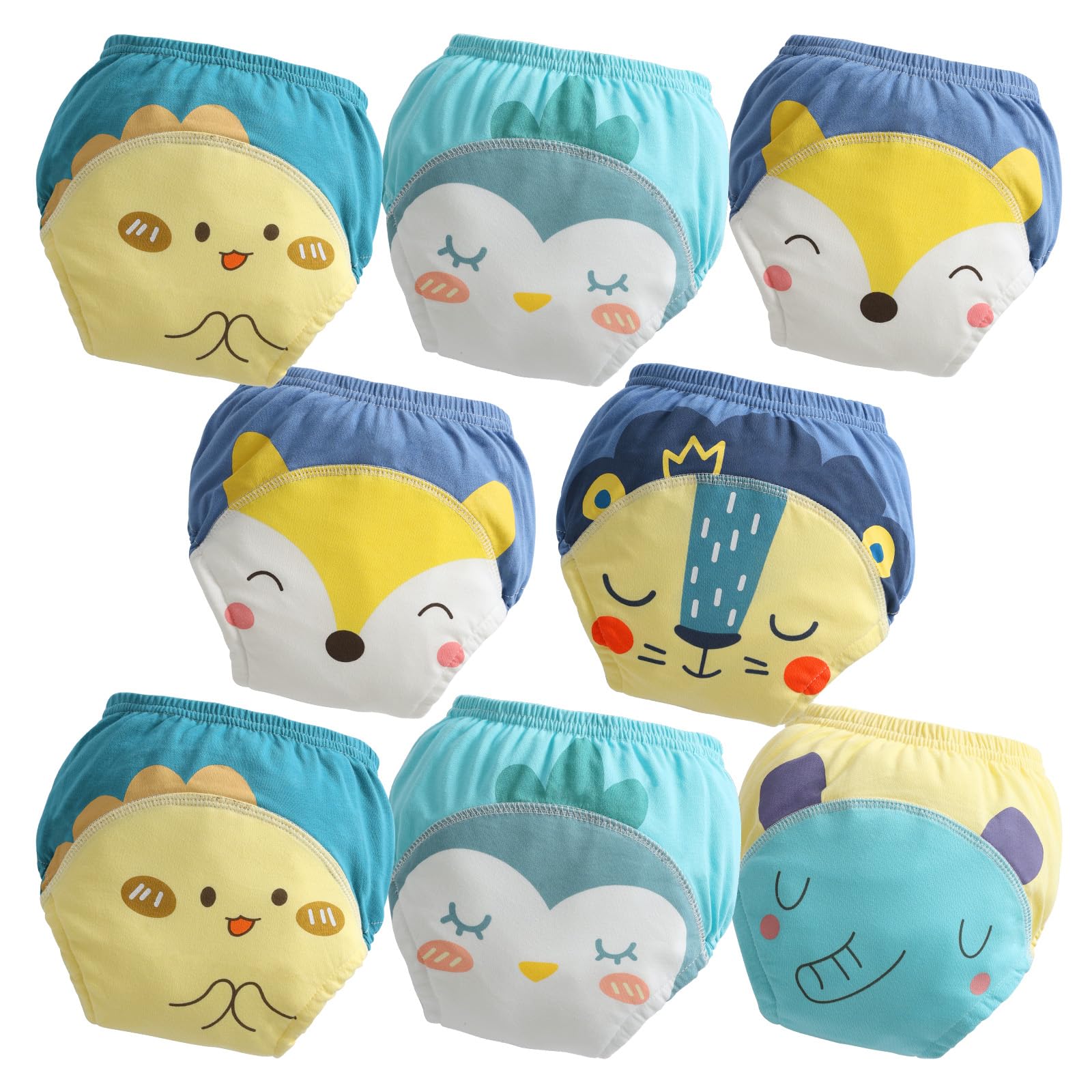 Potty Training Underwear Absorbent Toddler Training Pants for Boys and Girls, Girl Training Underwear, 100% Cotton Reusable Pee Pants 3T-4T