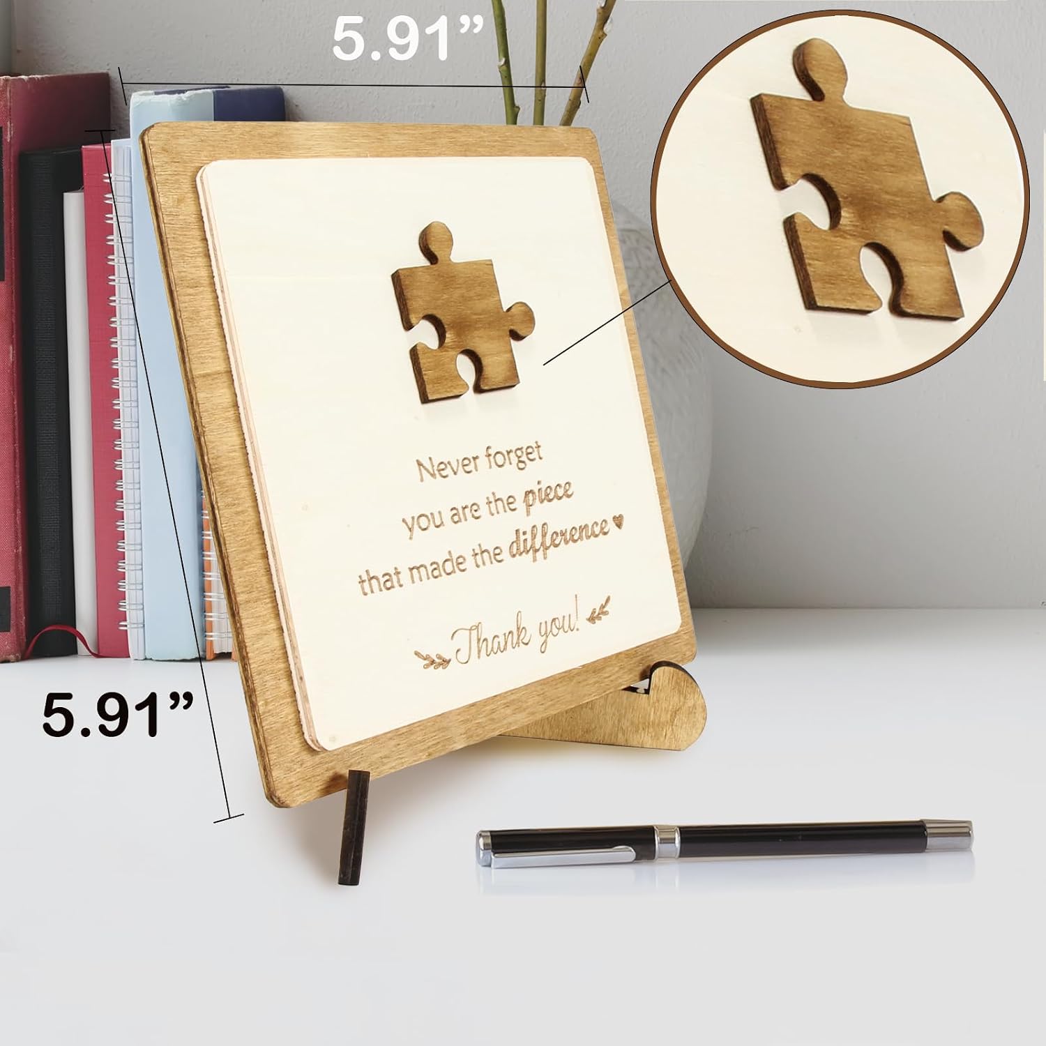 Labor Day Thank You Gifts for Women, Teacher Appreciation Gifts | You Made The Difference Motivational Office Decor Sign | Ideal for for Farewell, Retirements, Boss Day, Thanksgiving, Christmas image 4