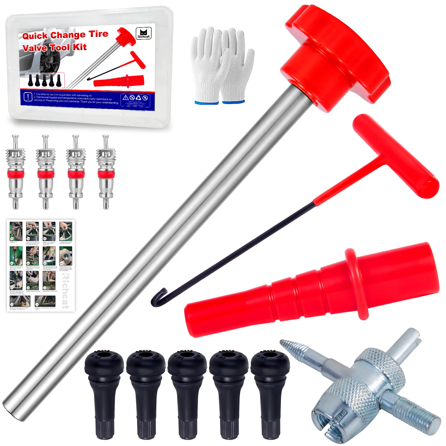 Richcat Quick Change Tire Valve Tool Kit