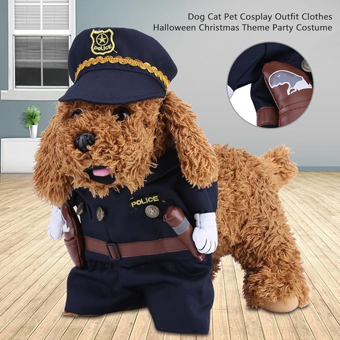 Disfraz para Perro Fdit con Sombrero para Halloween y Navidad miniatura 3