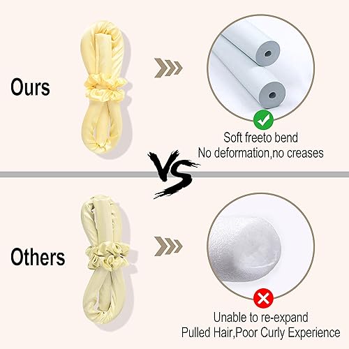 Miniatura 2 de Rizador sin calor, diadema de rizador sin calor, diadema rizadora durante la noche, diadema sin calor para diseño de cabello largo y crea tu propio