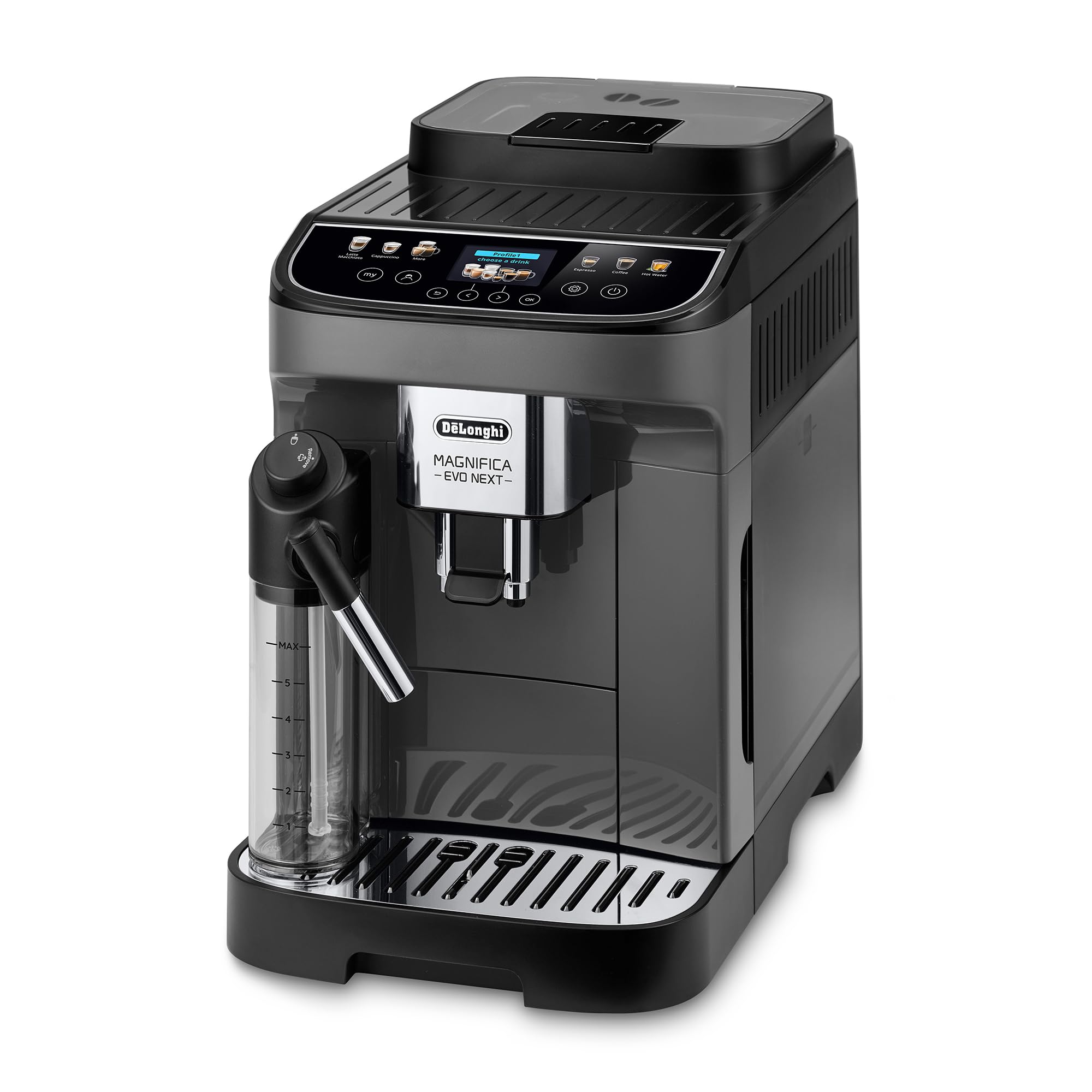 DeLonghi ECAM310.60.GB Magnifica Evo Next automatyczny ekspres do kawy, wbudowany spieniacz do mleka, prosty i intuicyjny interfejs