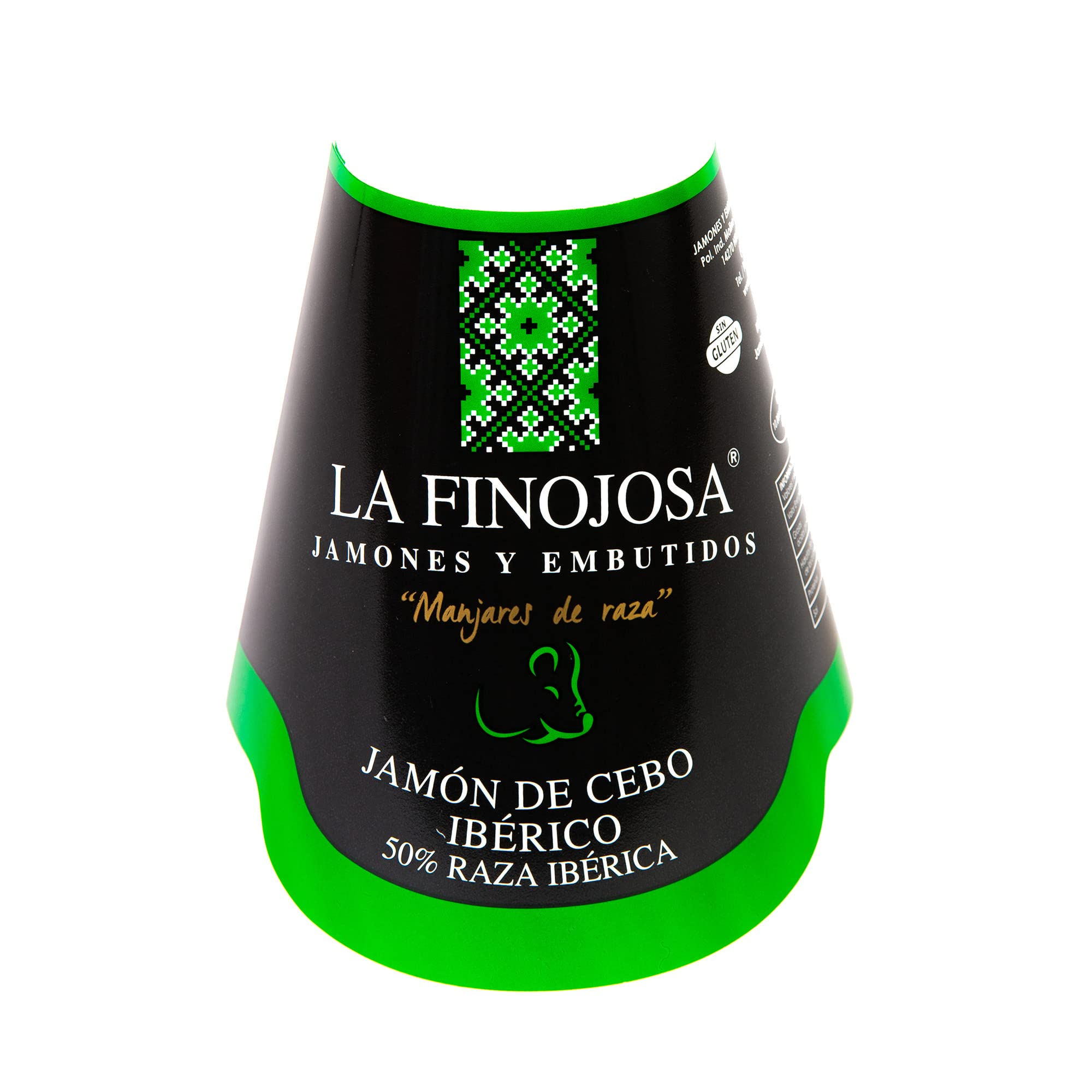 Jamón de Cebo Ibérico 50% Raza Ibérica - Jamón Loncheado -Pack 20 Sobres de 100 g - Mínimo 30 Meses de Curación - Pata de Jamón de Raza Ibérica - Aroma Agradable e Intenso - La Finojosa
