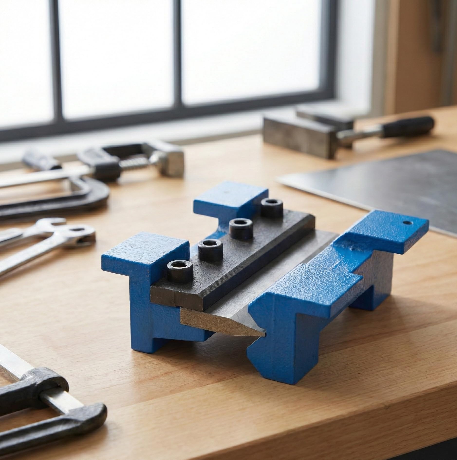 KATSU Tools Accesorio doblador de freno de metal de 100 mm, capacidad máxima de flexión de 14 Ga/2 mm, acero suave y aluminio de 3 mm, modelo 165152