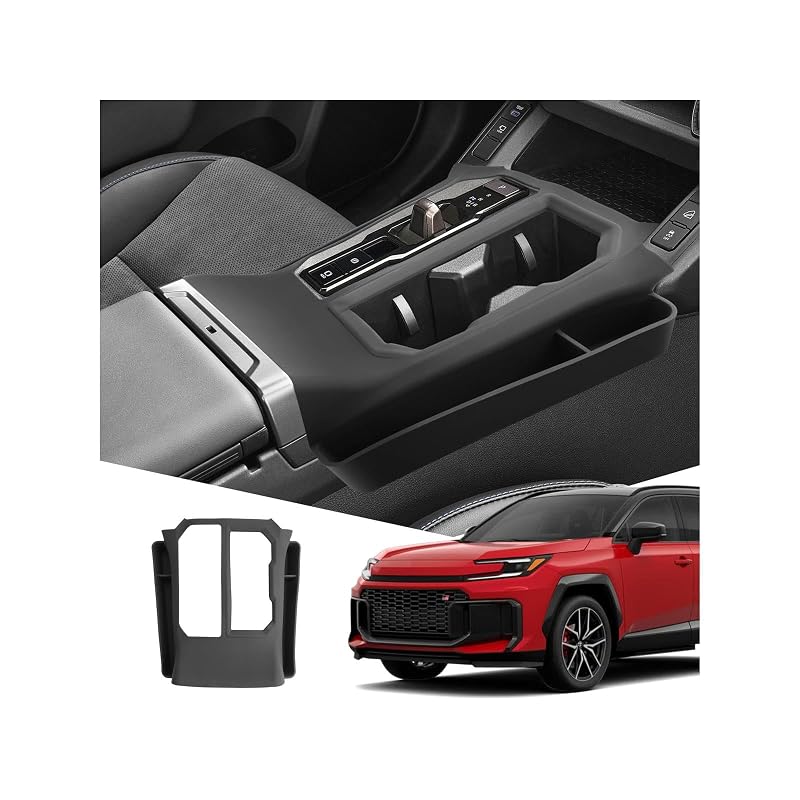 Bandeja organizadora para console central Toyota RAV4 2026 ECOZEN em silicone preta