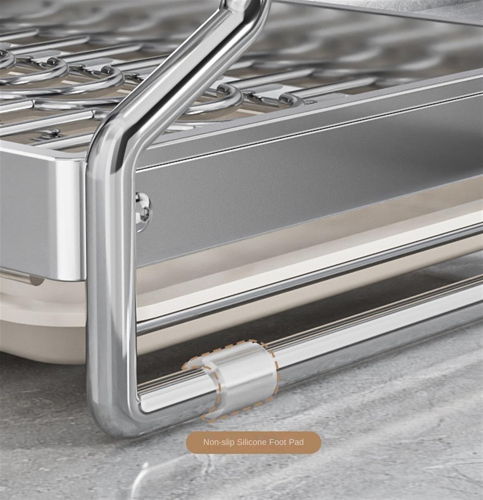 Escurreplatos De Cocina Escurreplatos De 3 Niveles con Soporte para Utensilios, Soporte para Tabla De Cortar Y Escurridor De Platos para Cocina Escurridor De Platos(42 * 24.5 * 30cm)
