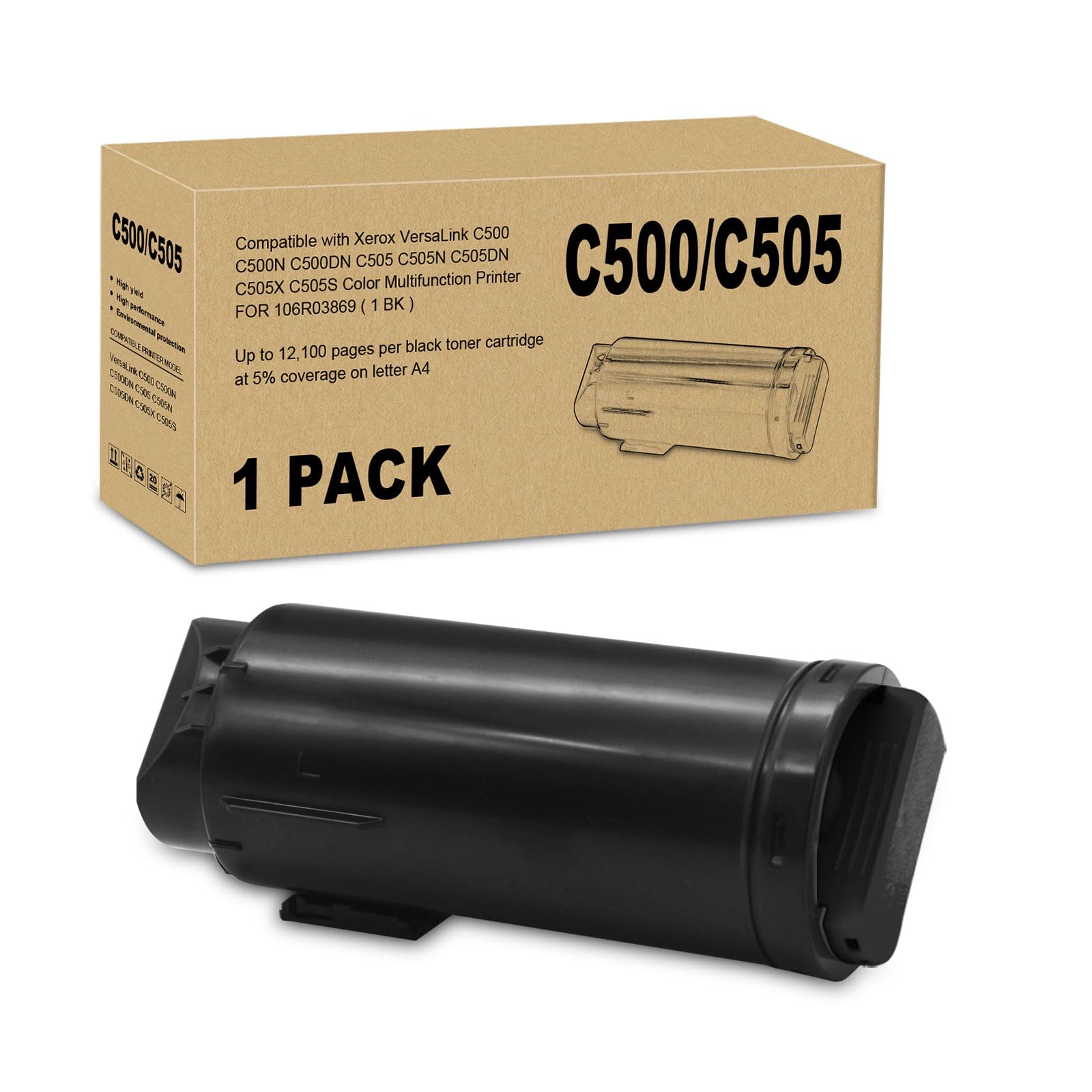 Remanufactured C500/C505 Black Toner Cartridge Replacement for 106R03869 Compatible with Xerox VersaLink C500 C500N C500DN C505 C505N C505DN C505X