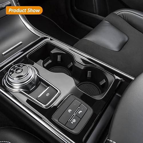 Miniatura 5 de Paquete de 4 posavasos brillantes para automóvil, 2.75 pulgadas, de silicona, antideslizante, con diamantes de imitación, accesorios universales y