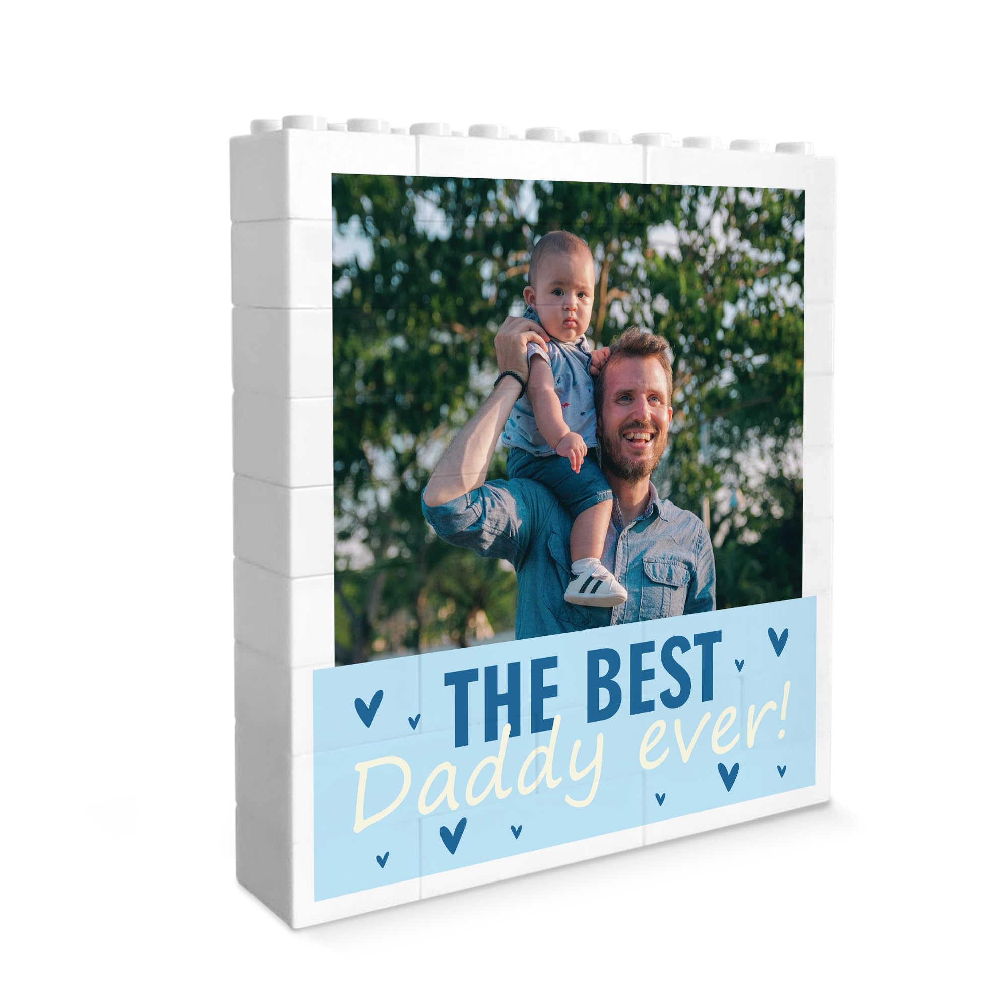 Red Ocean Personalised Daddy Building Block Photo For Daddy Birthday Christmas Best Present For From Daughter Son Best Keepsake