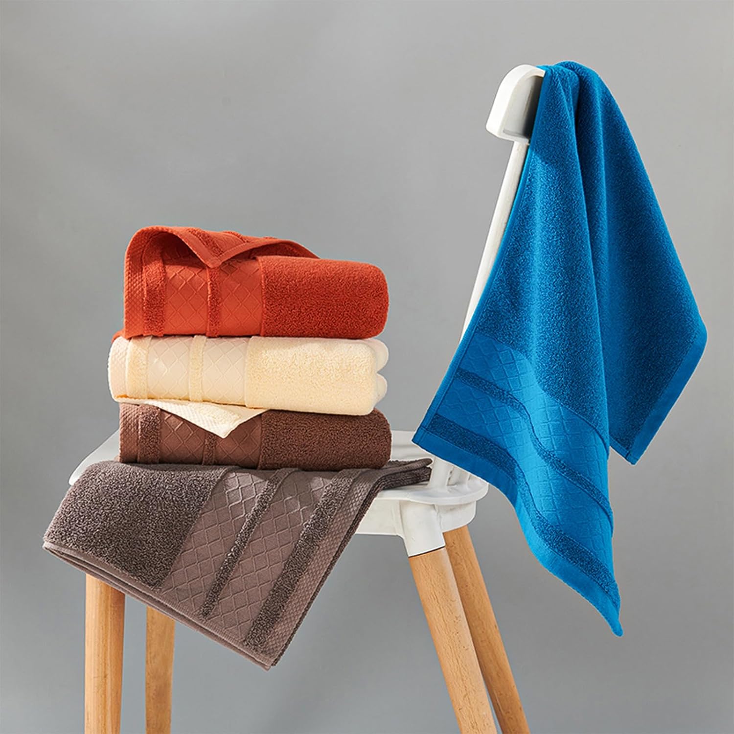 10Pcs Luxury Cotton Hand Towels Highly Absorbent, Super Soft for Hotel spa Bathroom Towel (13in*29in) (Multicolor 10PCS)