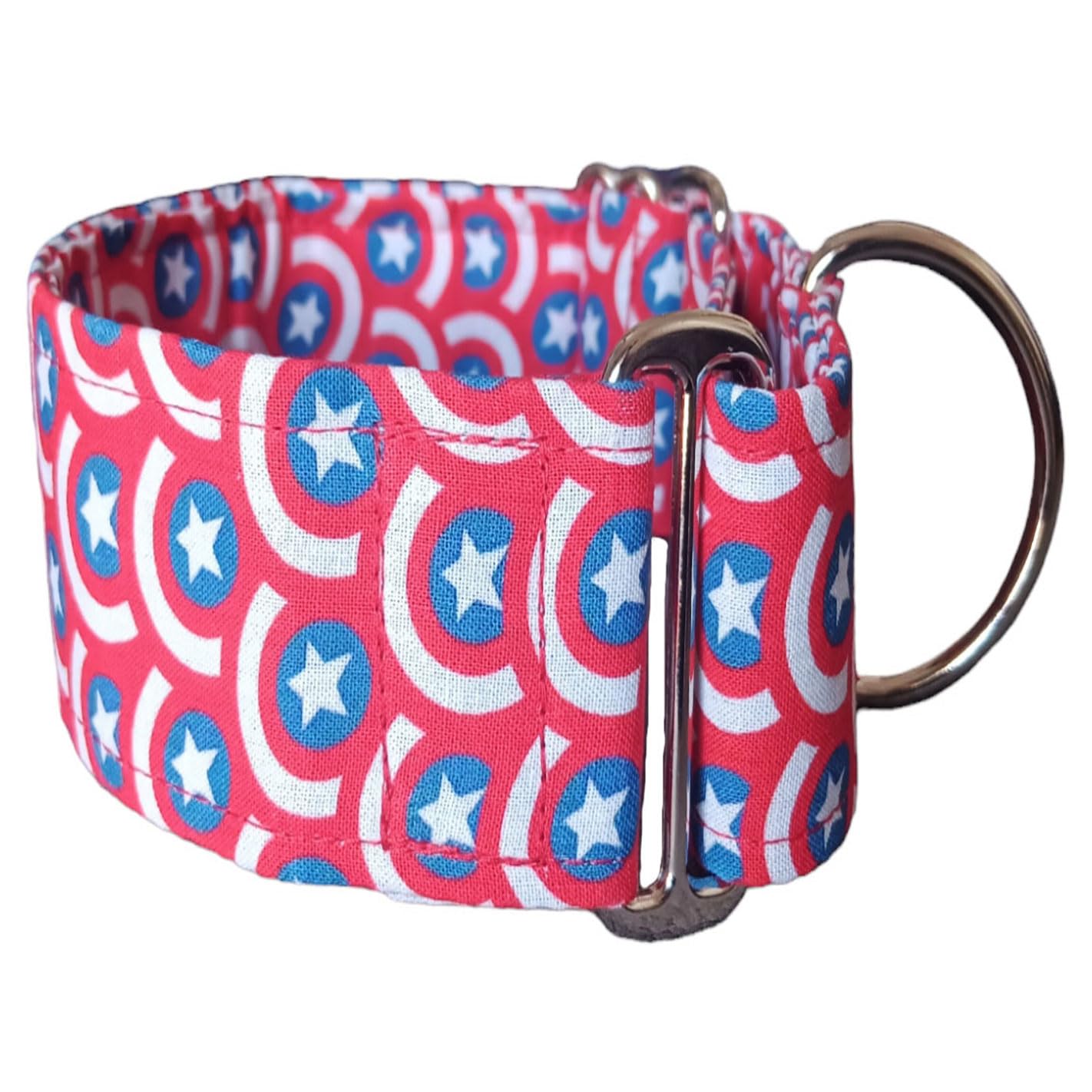 Collar Martingale/Correa/Cinturon Seguridad SHIELD AMERICA para Perro Galgo Greyhound - Hecho a Mano en España