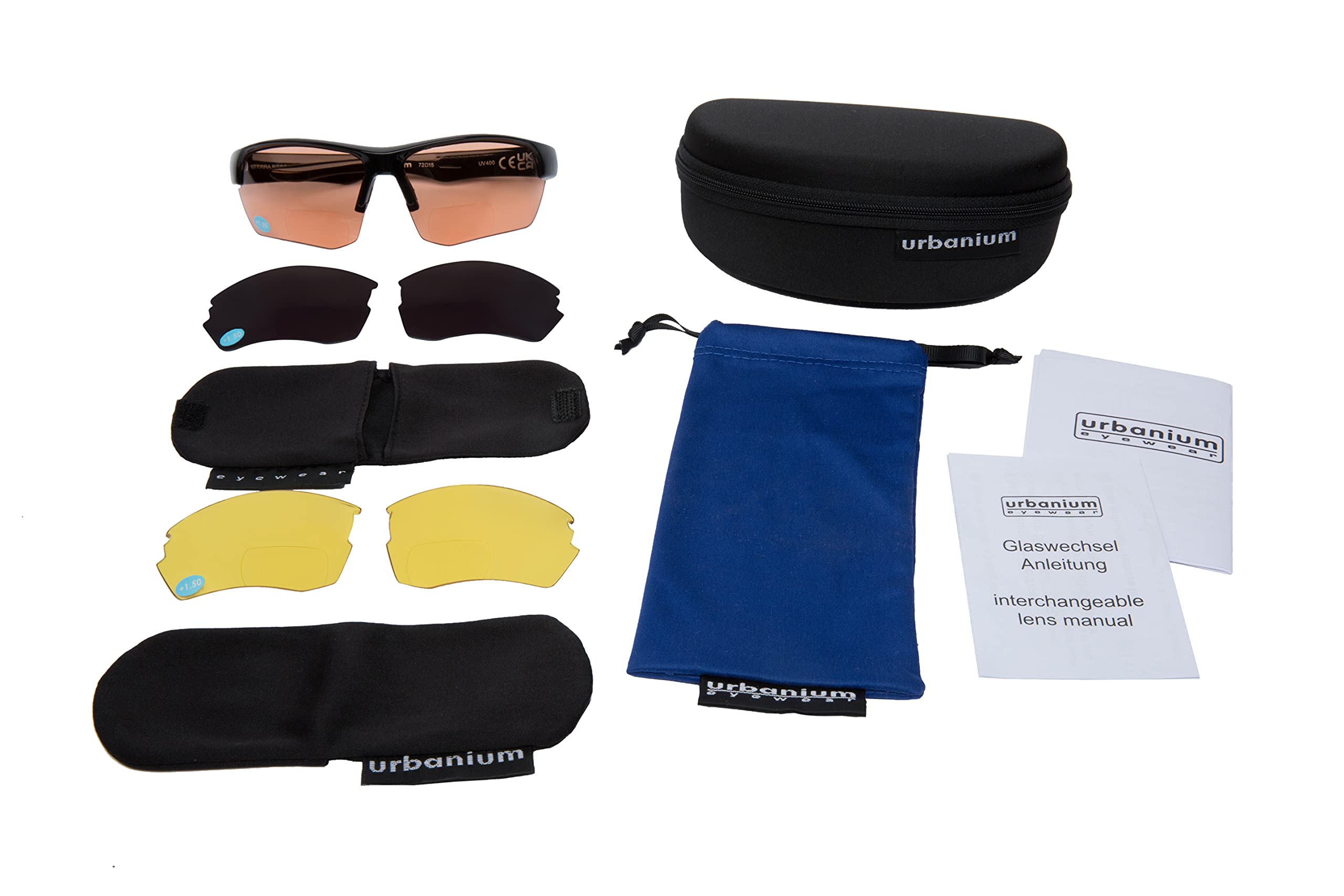 urbanium Terra Polar – sportowe okulary polaryzacyjne z wymiennymi soczewkami z dyskretnym okienkiem do czytania w dolnej części szkieł – wyprodukowane z surowców odnawialnych