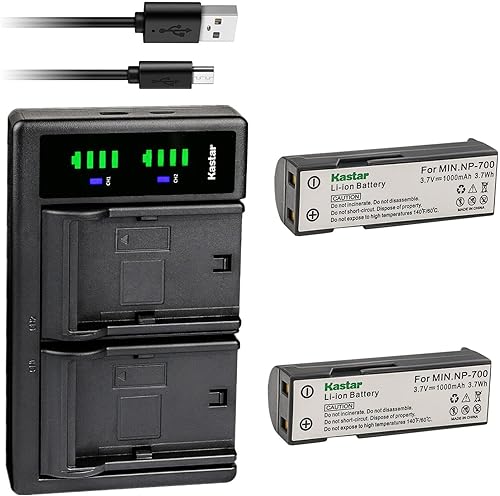 Miniatura 5 de Kastar LTD2 - Cargador de batería USB de repuesto para Konica Minolta NP-700 NP700, Konica Minolta Dimage X50, Konica Minolta X60, Konica Minolta