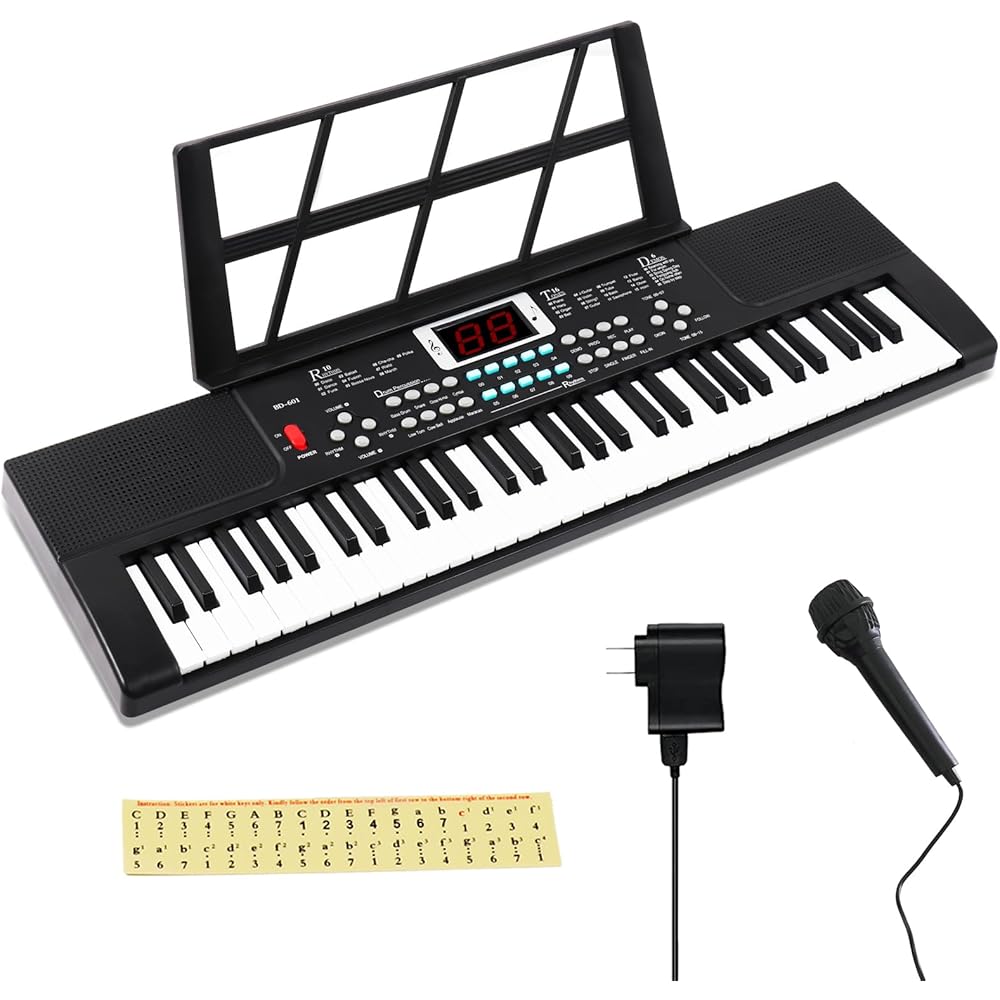 8/mo Finance 61 Keys Keyboard Piano,Electronic Piano Music Keyboard