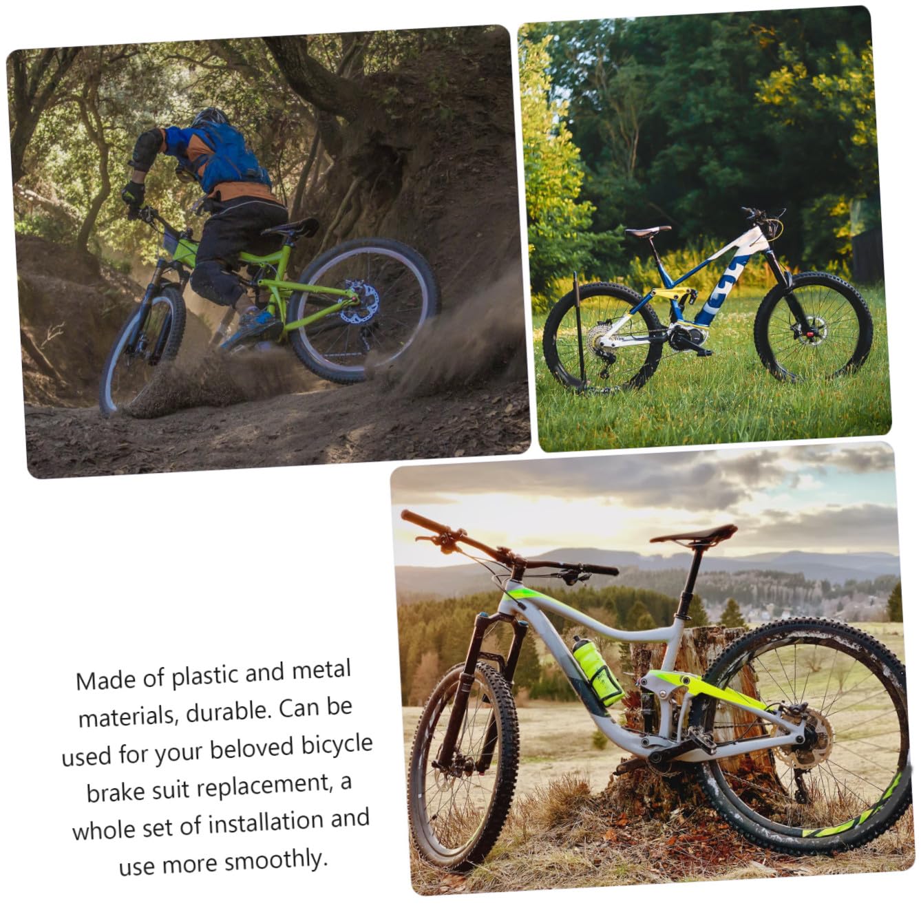 ifundom Juego De Frenos De Disco para Bicicleta De Montaña y Carretera Pastillas De Freno Huecas De Alta Durabilidad Resistentes Diseño Antideslizante para Ciclismo Al Aire Libre