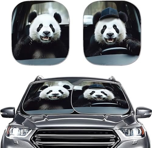 Miniatura 33 de Mumeson Parasol de dos piezas para parabrisas de automóvil de noche estrellada, parasol para rayos UV y reflector de calor para casi vehículos