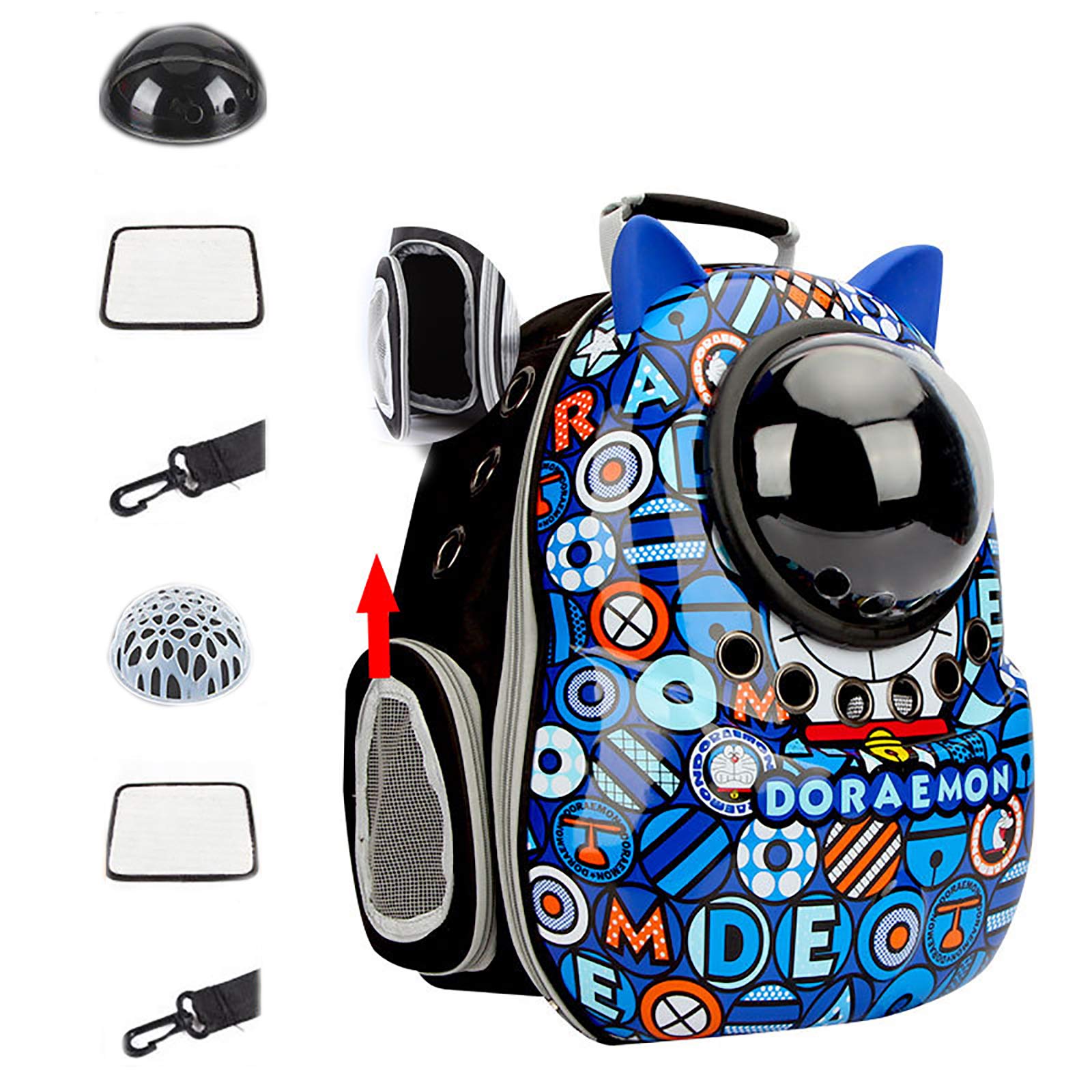 Sac à dos de capsule portatif transparent et imperméable pour chat