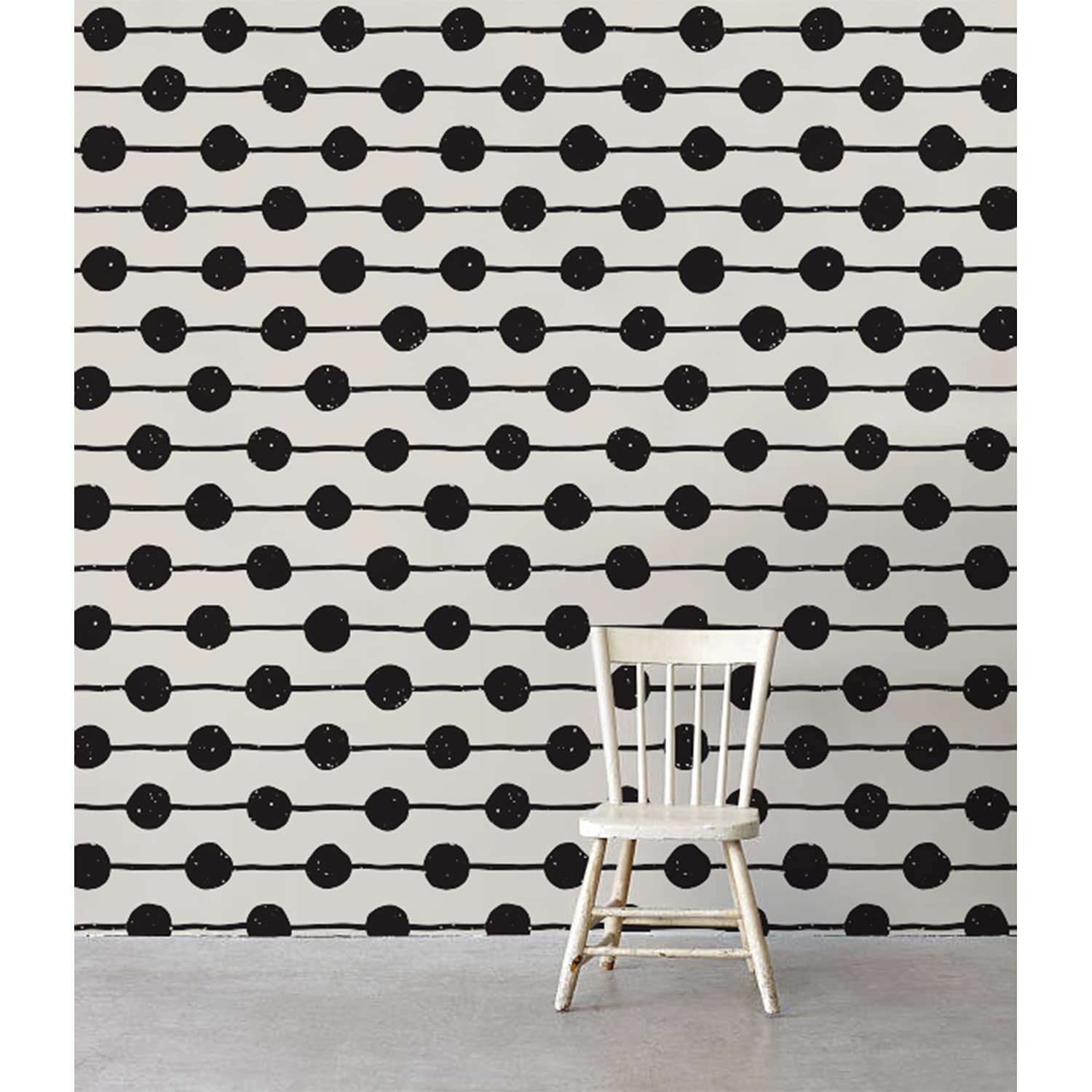 Fondo de pantalla fotomurale premium de entretela Dots BW Clasy