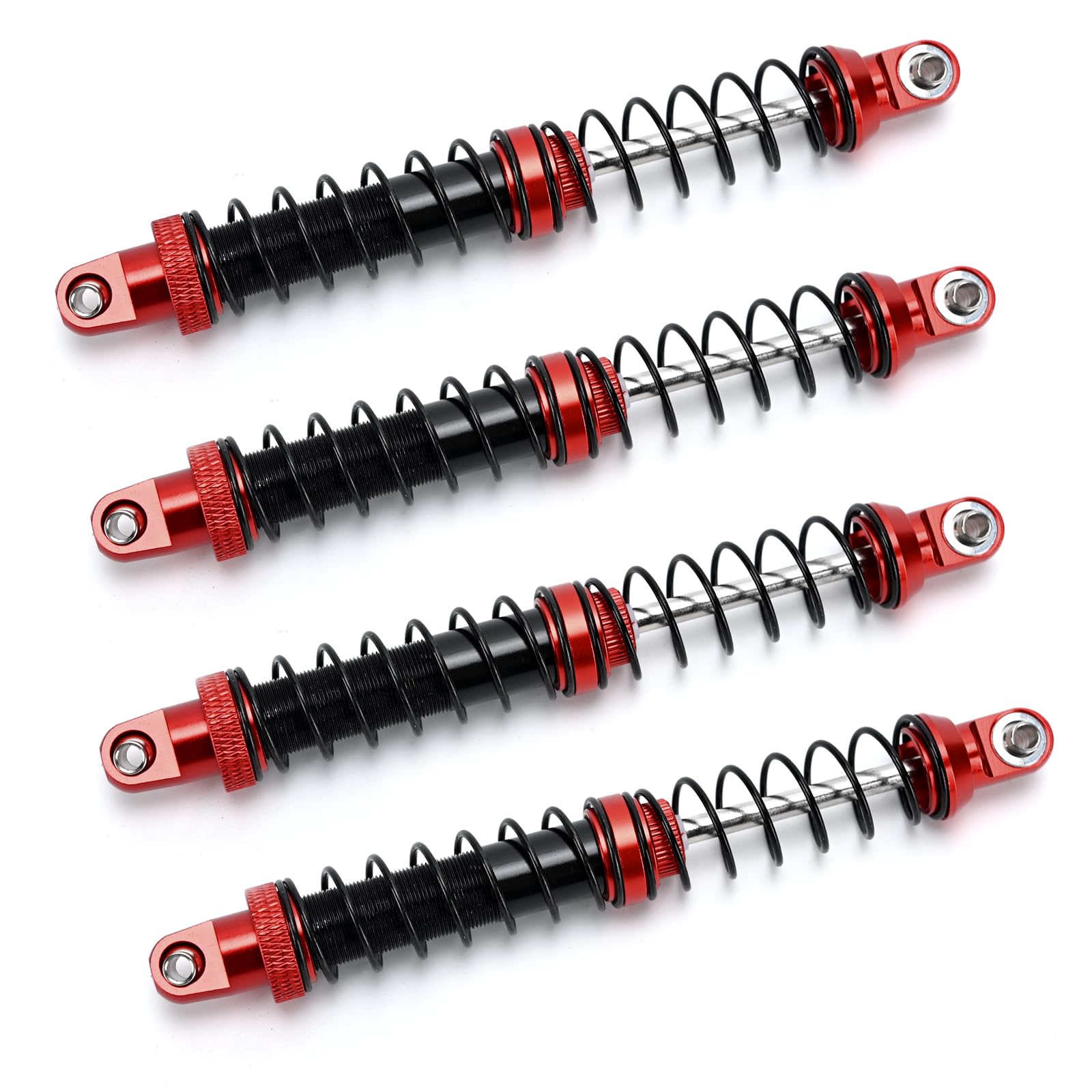Podazz 4pcs Shock Absorber Set, 1/10 RC Crawler Car Dual-Stage Shock for Axial SCX10 90046 AXI231017 Traxxas TRX-4 D90(100mm)