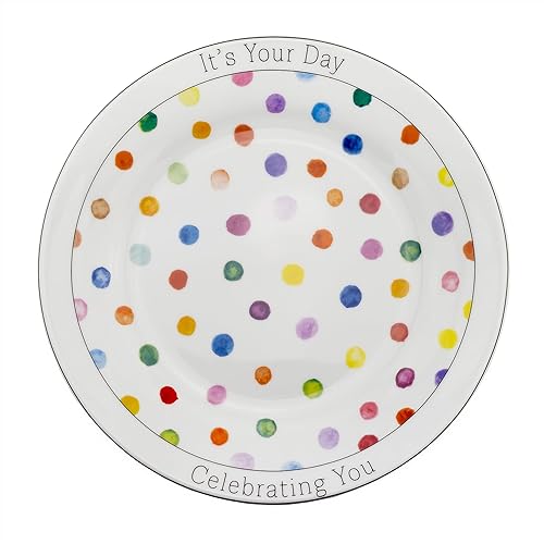 Darware Plato decorativo de cumpleaños, plato de regalo de cerámica para ocasiones especiales, para cumpleaños, aniversarios, bodas y más