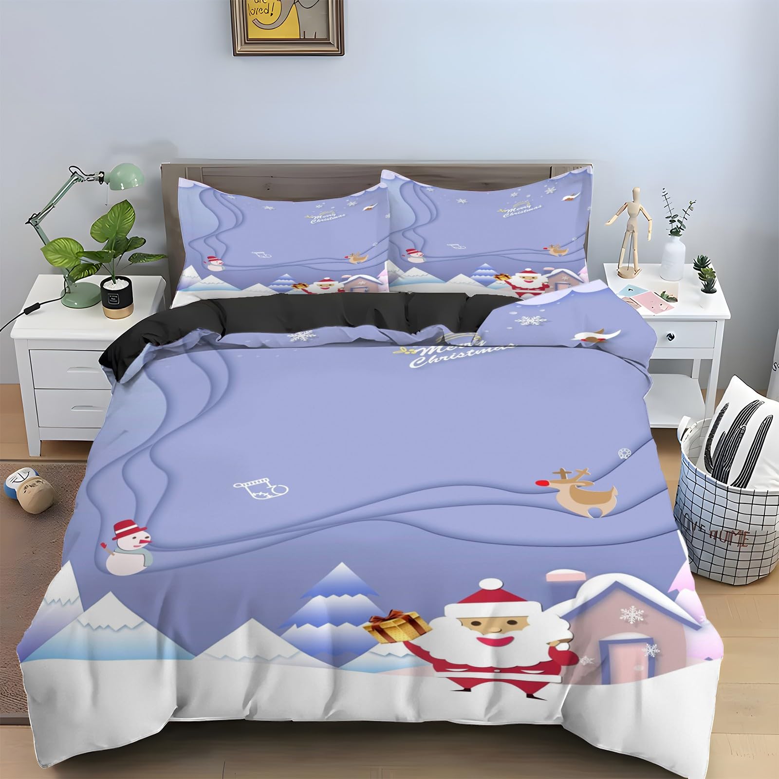 Housse de couette 220x240 Noël pour réchauffer l'ambiance des soirées d'hiver