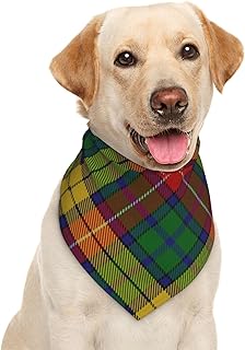 Scots Style Clan Buchanan Tartan Plaid Dog Bandana Scarf Triangle Bibs Pet Accessories Cat Kerchief