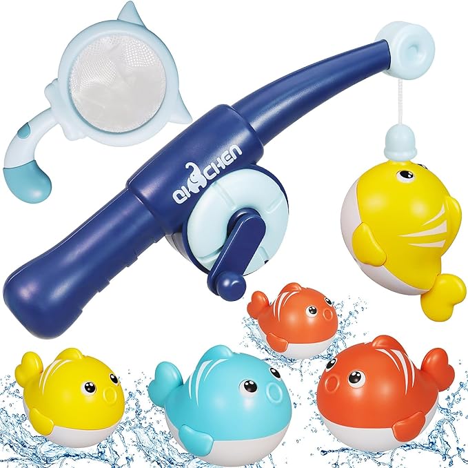 Jiosdo Bath Toy Fishing Game - Magnetic Set for Toddlers