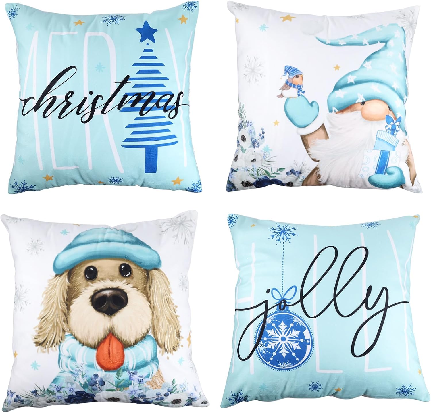 BEZTN Christmas Pillow Covers, Christmas Decorations Velvet