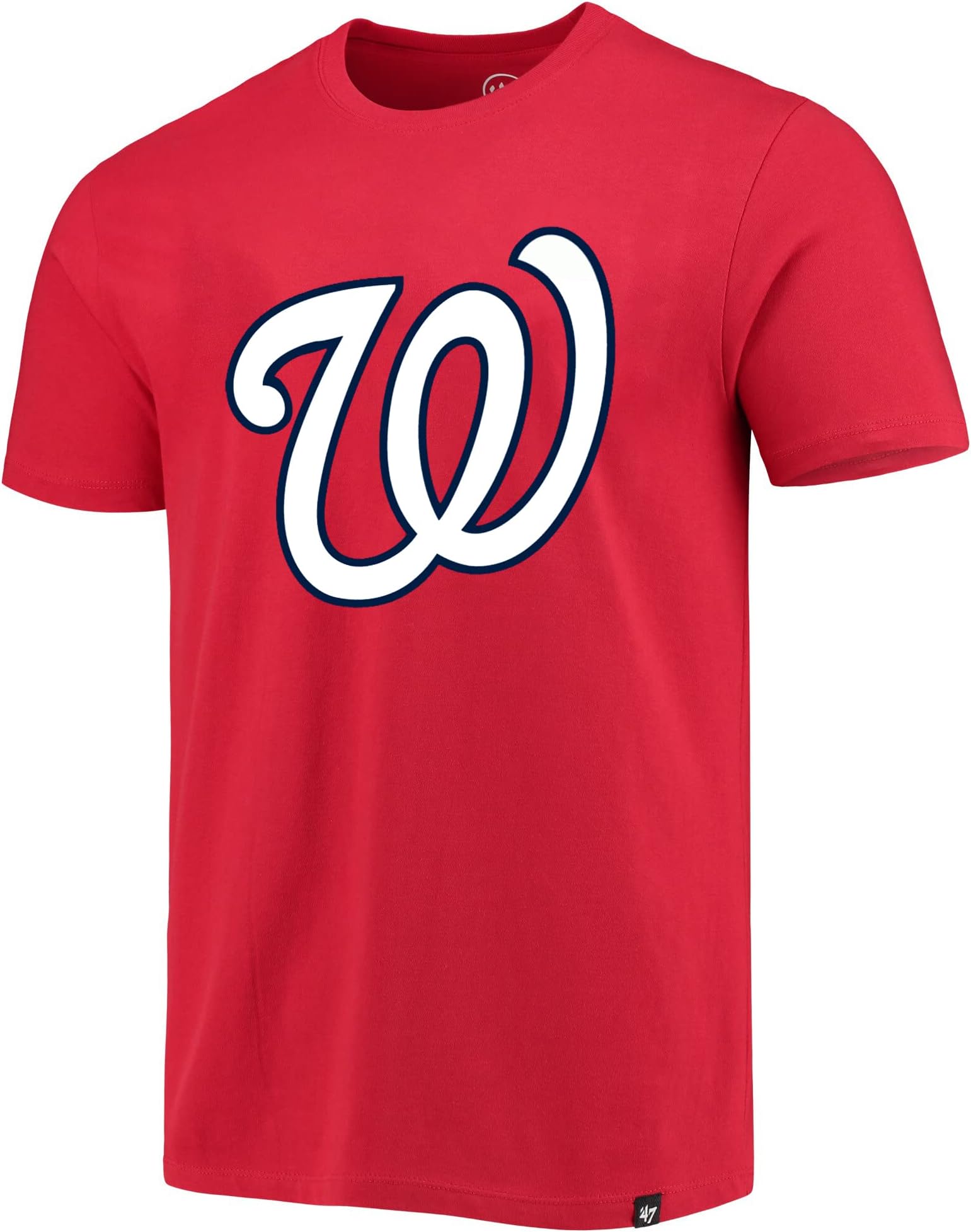 47MLB Men's Imprint Match Team Color Primary Logo Word Mark T-Shirt (Washington Nationals Red, Large)