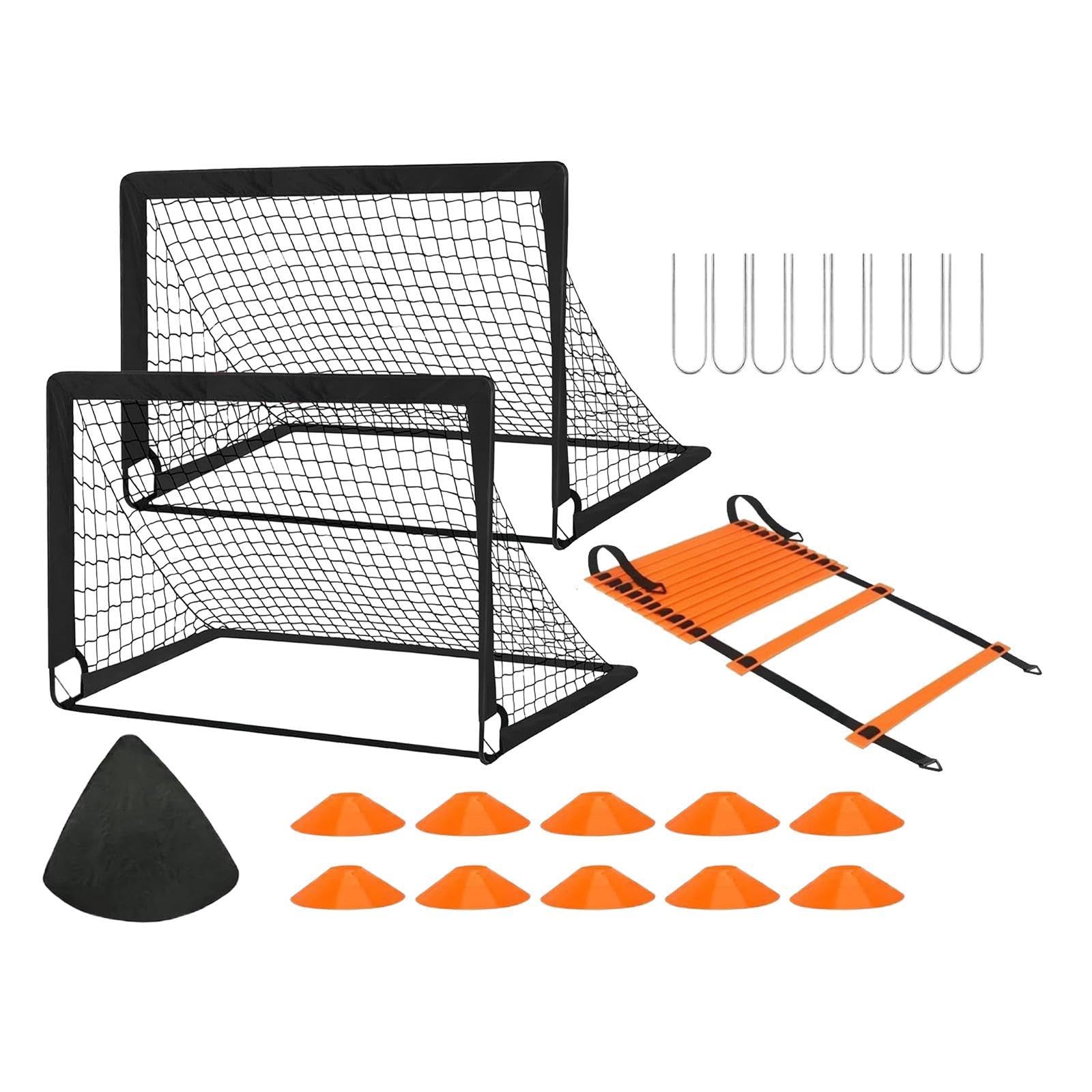 Kids Soccer Goal for Backyard Portable Football Nets for Home Fitness Garden Style B | Goals & Nets | Soccer | Team Sports-image-46