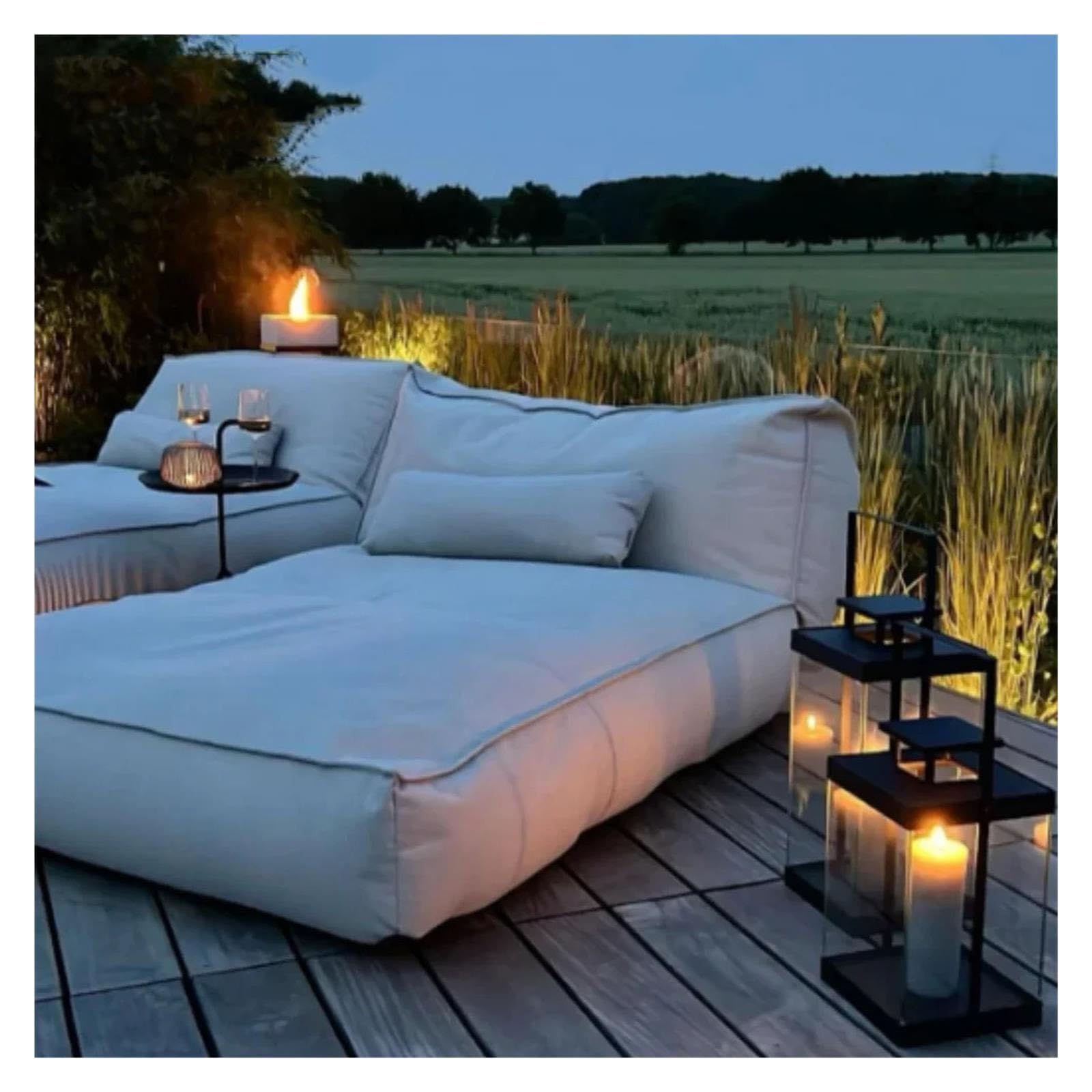 Zewnętrzny pokrowiec na leżak z fasolką, basen, rozkładana sofa plażowa(125cm-dark grey)