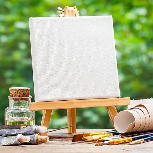 Miniatura 7 de Caballetes de madera de 9.4 pulgadas, soporte de caballete para pintar lienzos, arte y manualidades, trípode, caballete de fiesta de pintura,