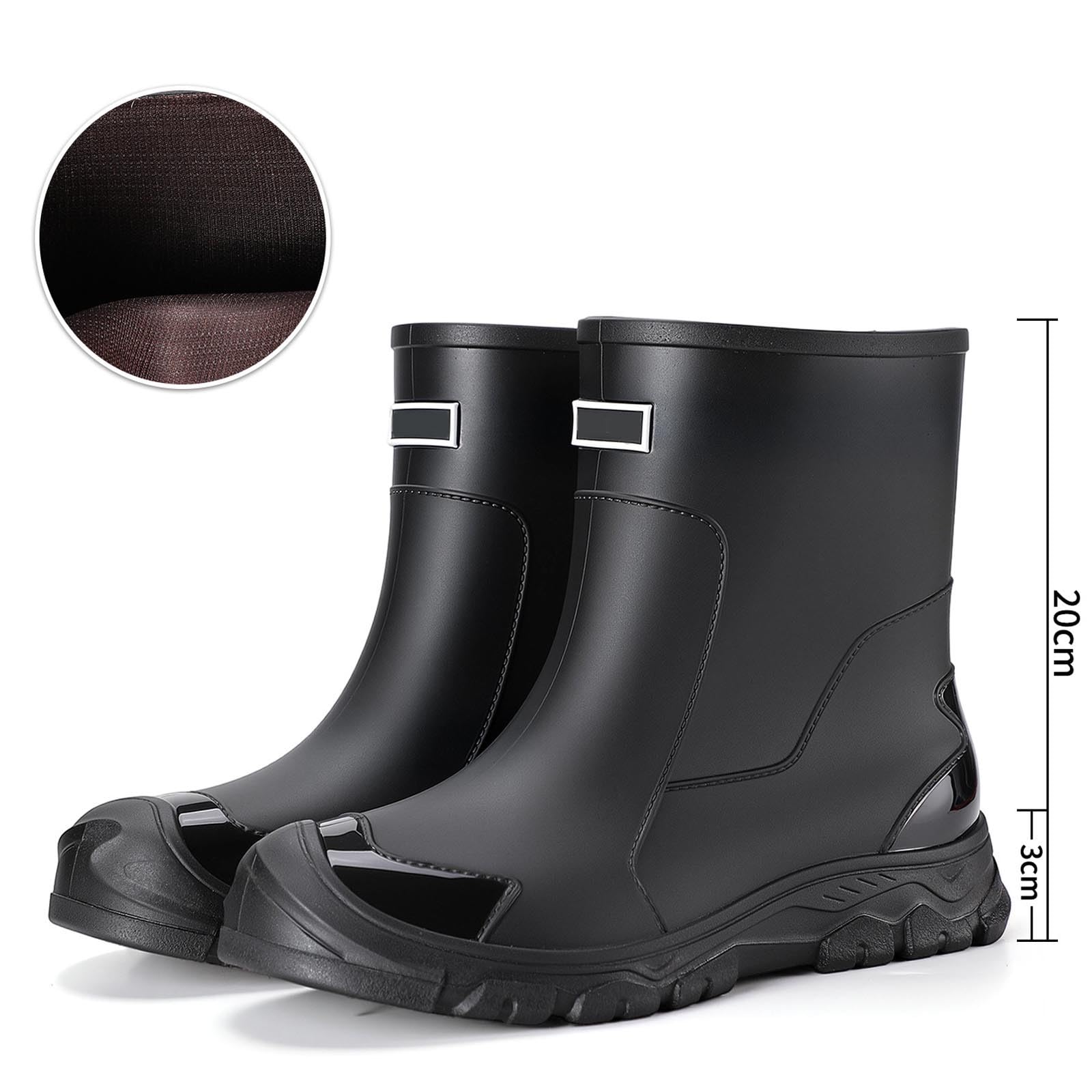 Regenstiefel Leicht Herren Gartenschuhe Arbeit Damen Freizeit Gummischuhe Erwachsene Winter Gummistiefel Garten Stiefeletten Wasserdicht