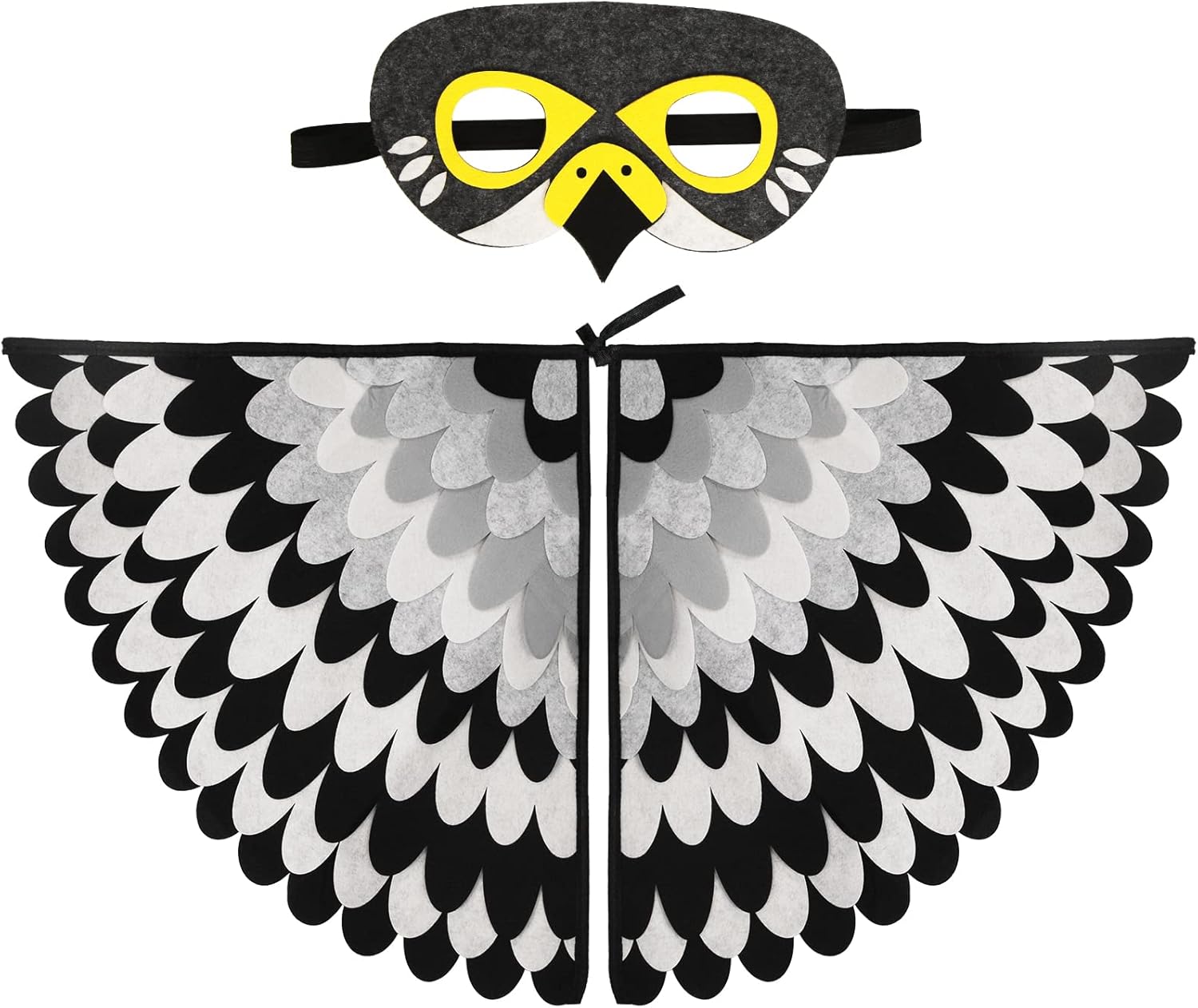 Aurasky Disfraz de Alas de Pájaro para Niños, Capa Alas de Pájaro Niño con Mascara, Capa Disfraz Niño Traje Pájaro Búho Carnaval Halloween Navidad Cosplay Fiesta