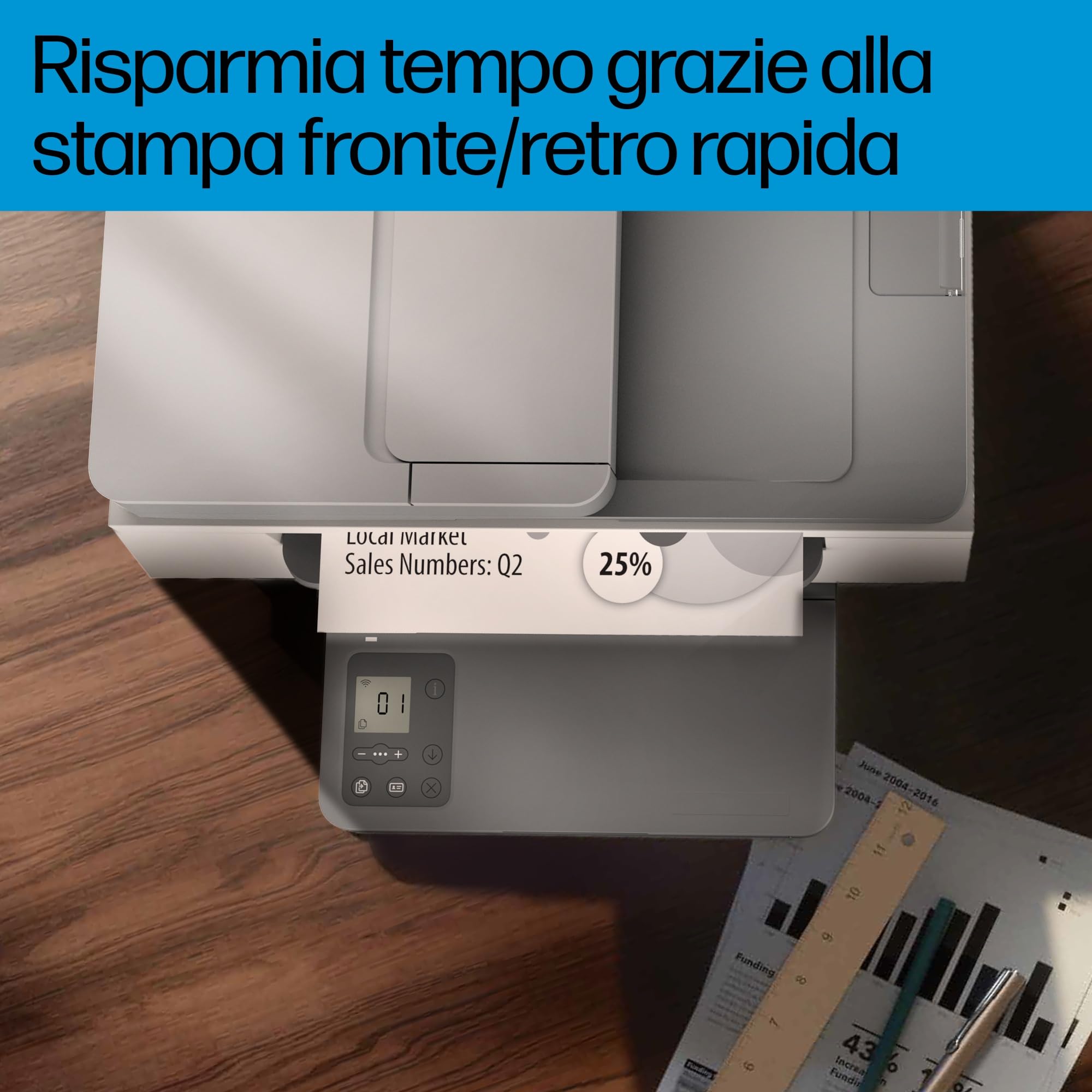 HP LaserJet MFP M234sdn Stampante Multifunzione A4 Stampa Fronte Retro Automatica Bianco e Nero 29 ppm USB Gigabit Ethernet Schermo LCD Grigia