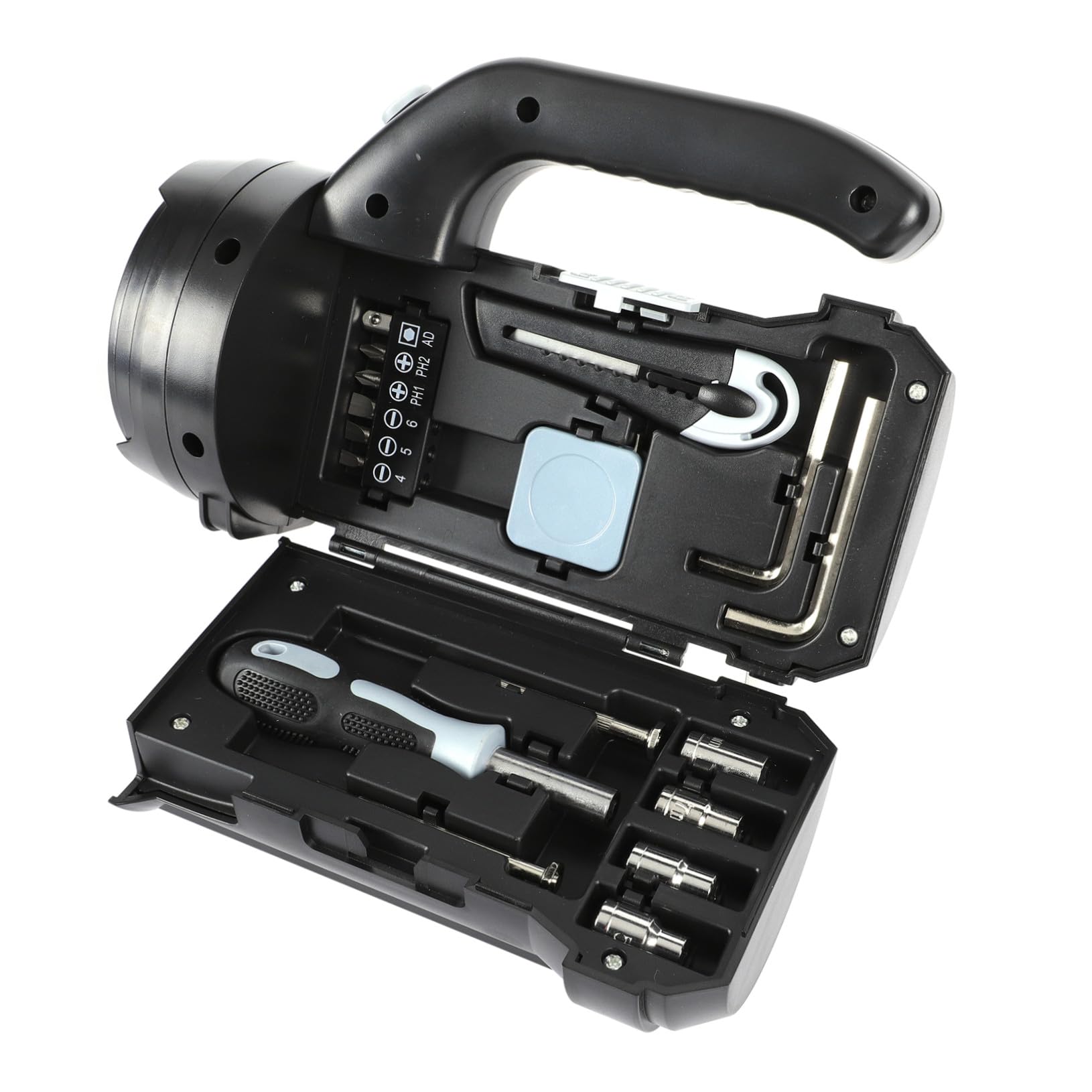Lampe Torche D'extérieur Noire 1 Set avec Outils de Réparation pour Camping