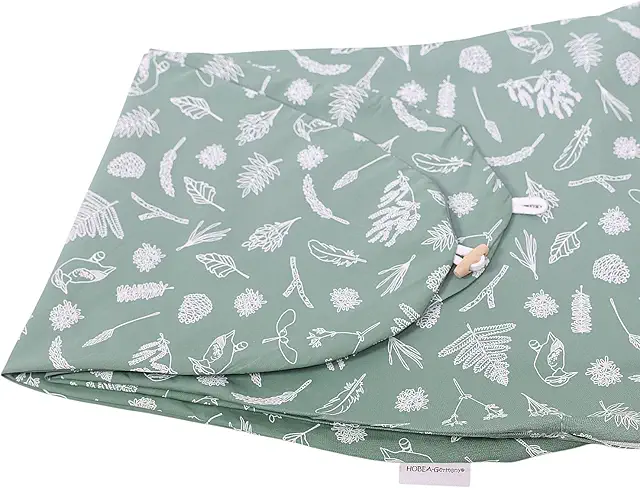 Housse de Coussin d'Allaitement 190cm - 100% Coton, Modèle Forêt