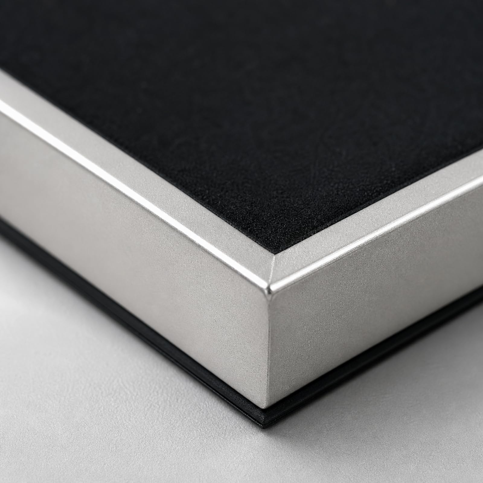 predolo Plateau pour Bijoux Plat, Argent Et Noir, Grand