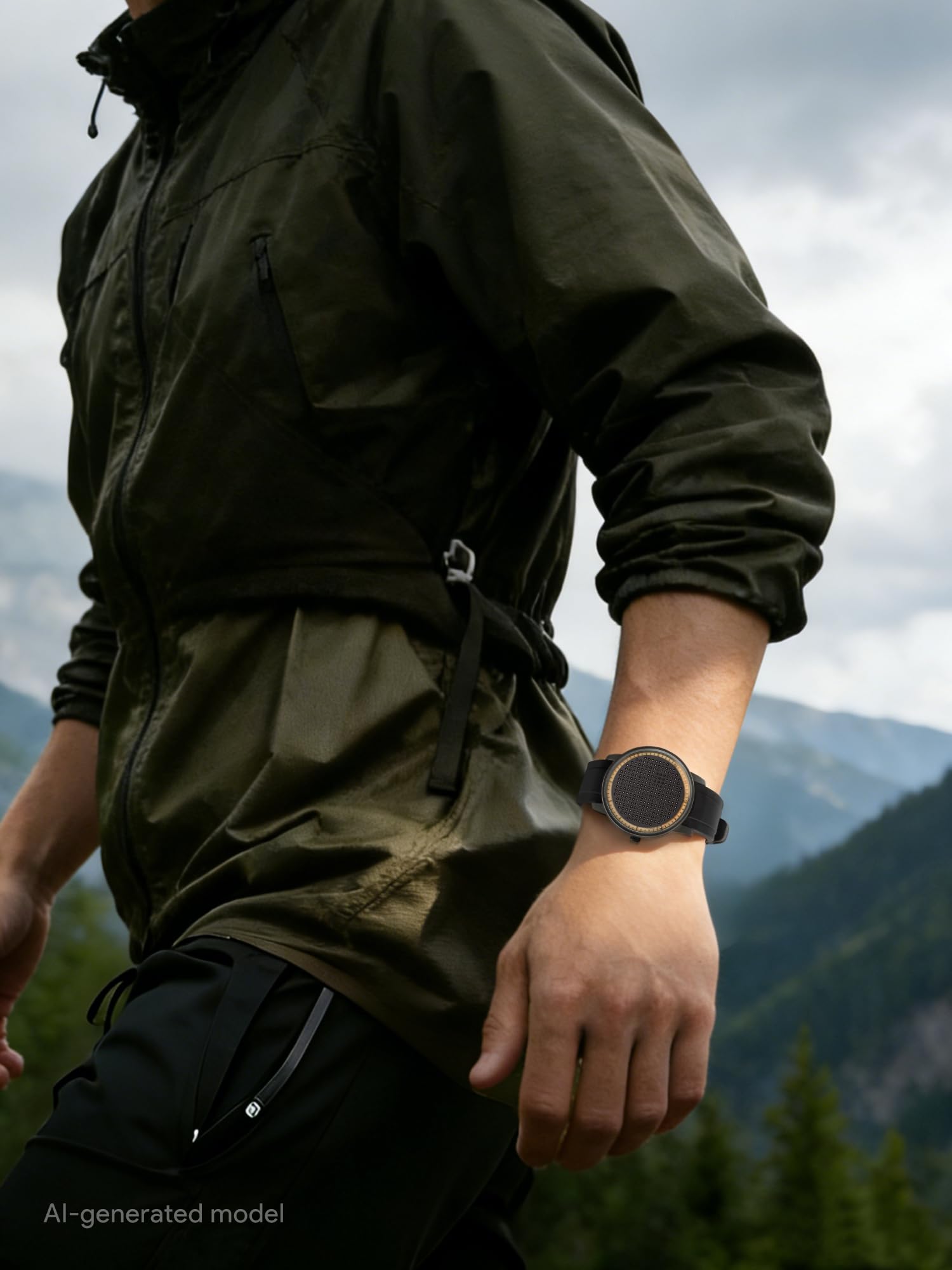 EUTOUR Orologio Magnetico da Uomo con Inseguimento Dinamico Creativo Minimalista alla Moda Orologio al Quarzo con Cuscinetto a Sfera 40mm Cinturino in Silicone Nero