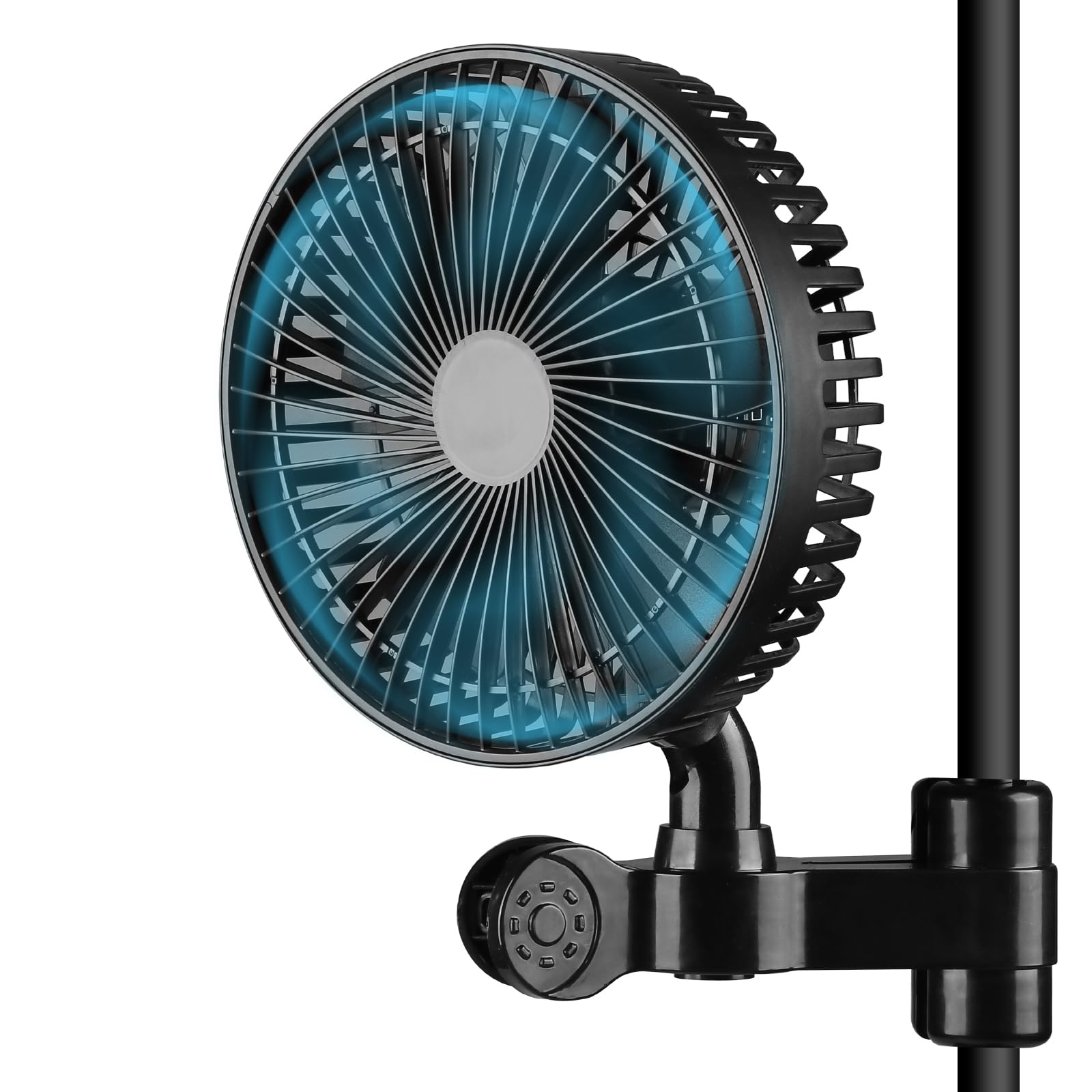 Pflanzenzelt Clip Ventilator 10W EC-Motor – 4 Geschwindigkeiten Oszillierend – 32 dB Leise Umluftventilator für Growzelt Hydrokultur Gewächshaus – Energieeffizienter Clip Fan