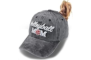 Embellished Volleyball Hat: Ponytail Perfection for Volley-loving Moms